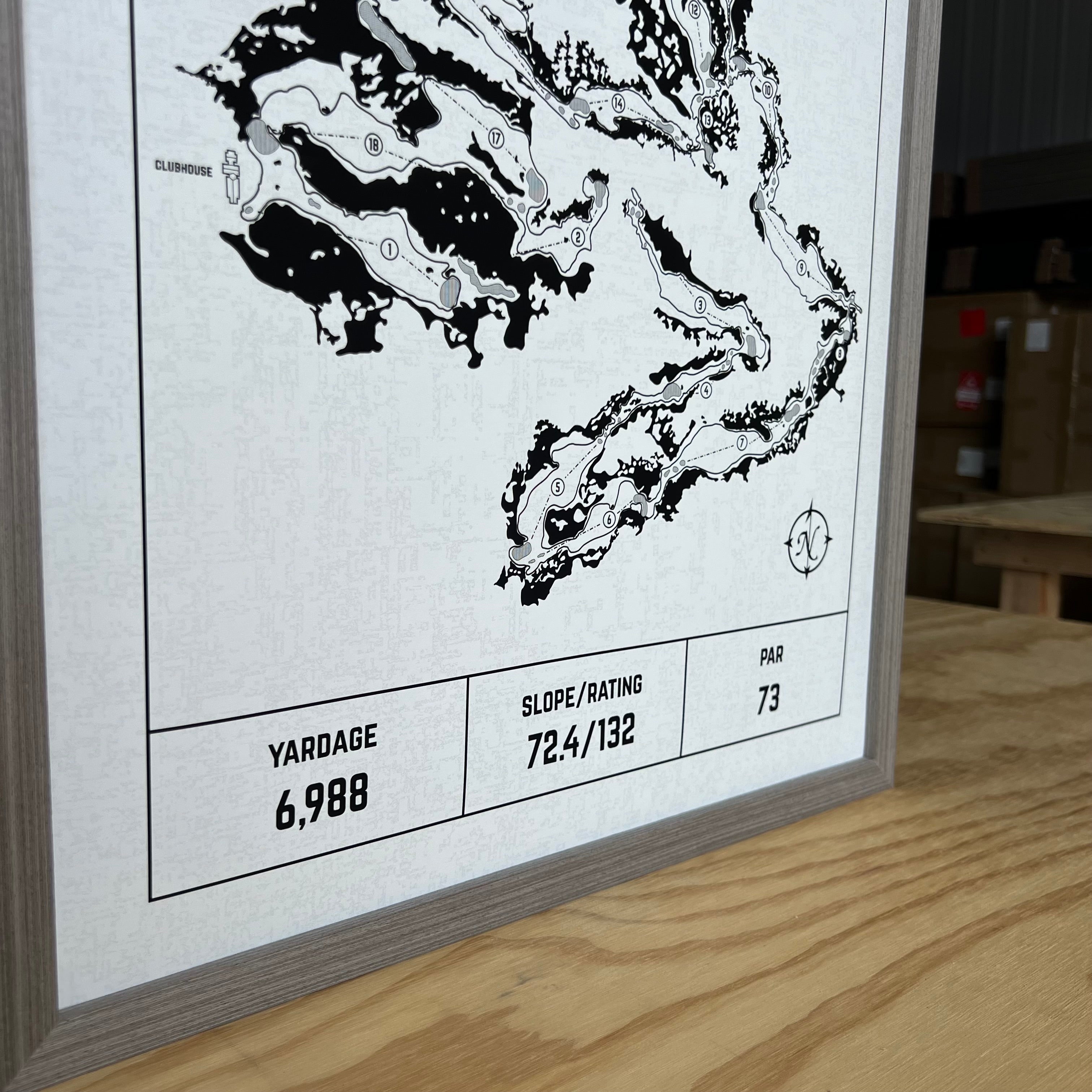 Custom Modern Architect Golf Course Print