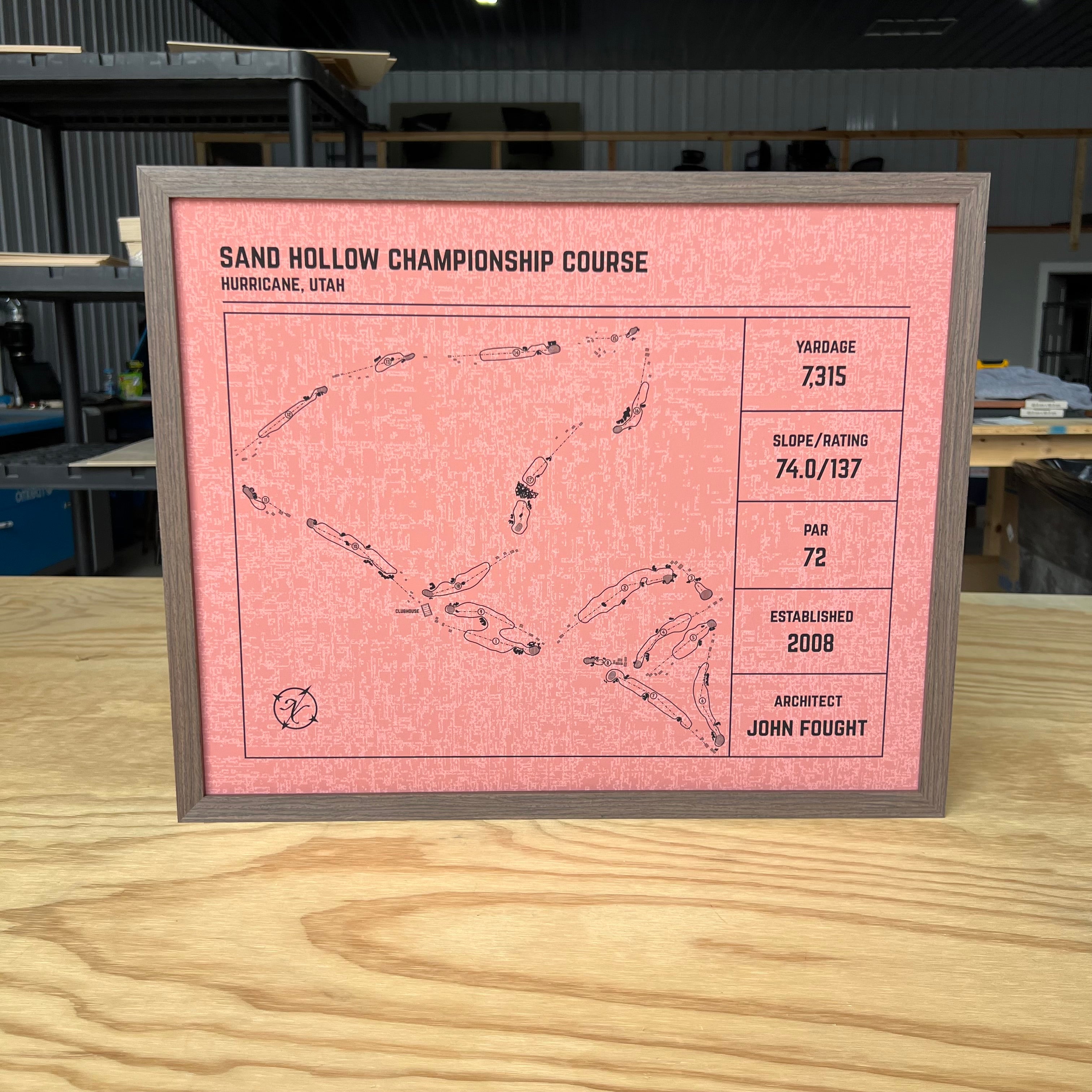 Custom Modern Architect Golf Course Print