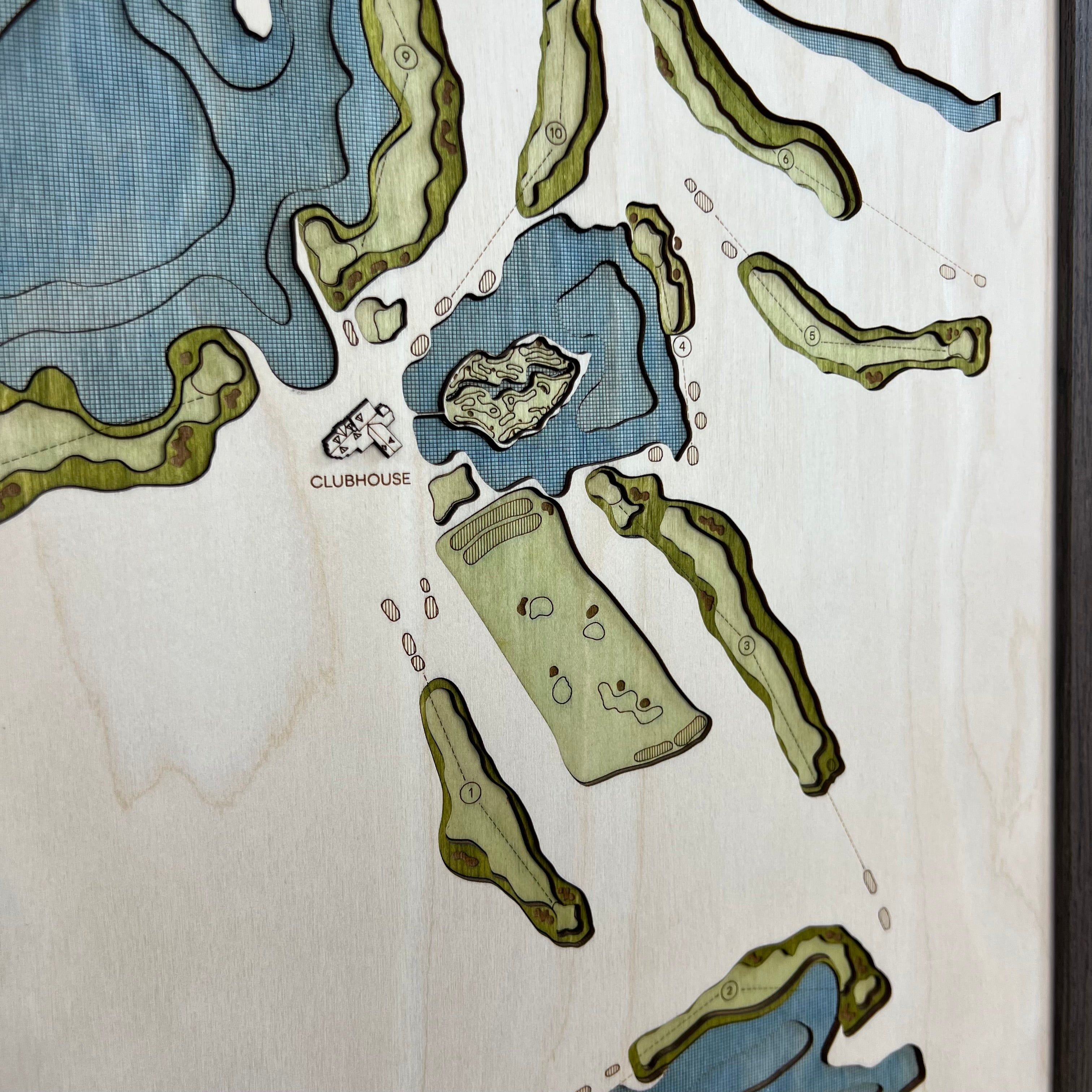 Custom 3D Multi-Layer Golf Map