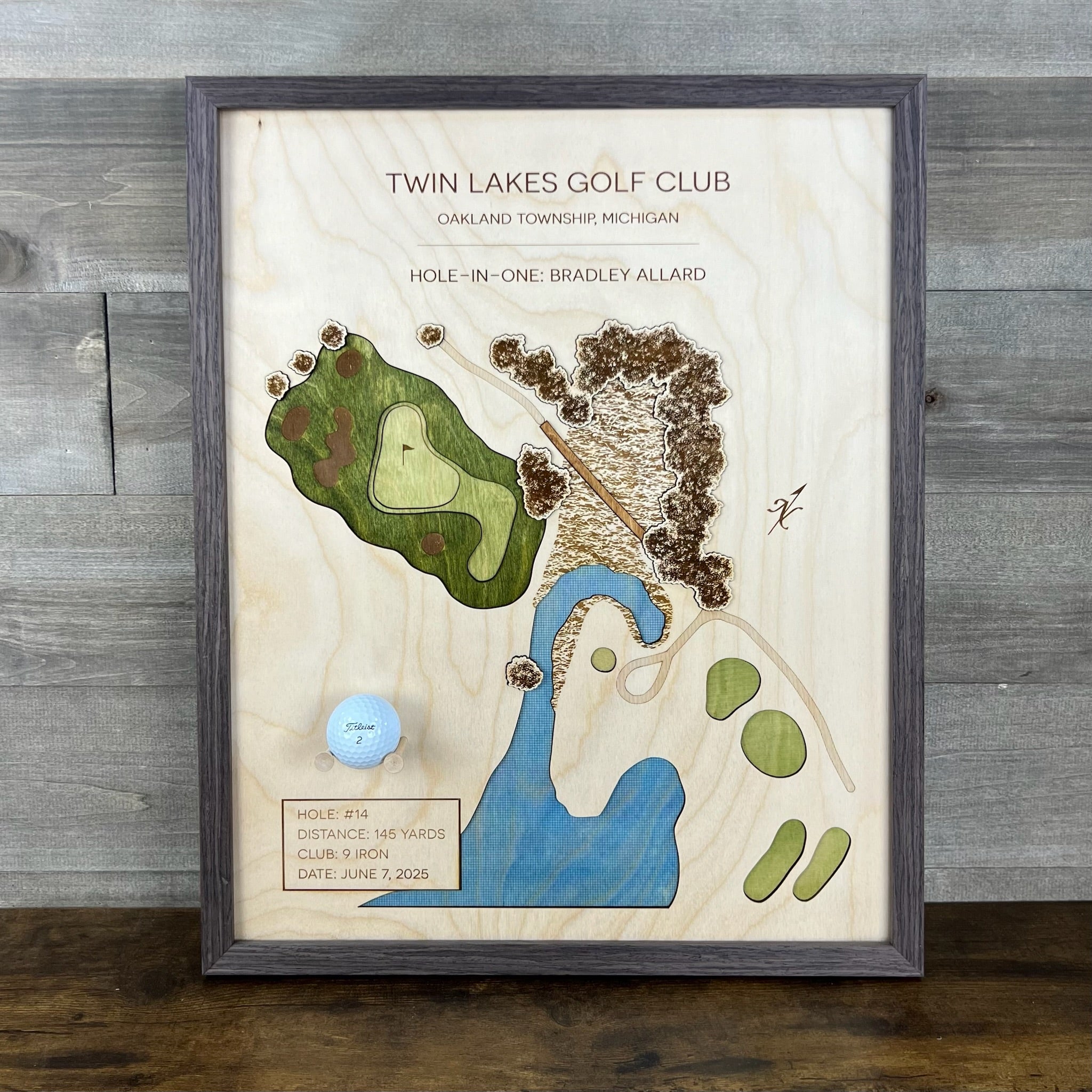 Personalized Hole-in-One | Single Hole Golf Art