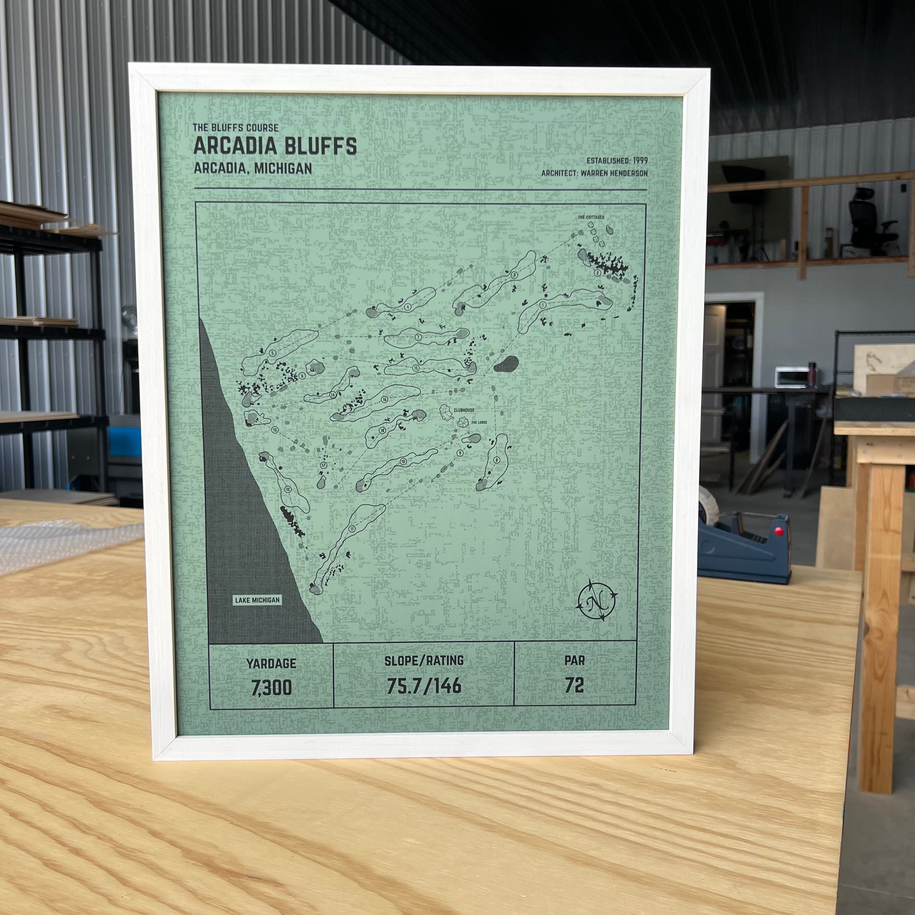 Custom Modern Architect Golf Course Print