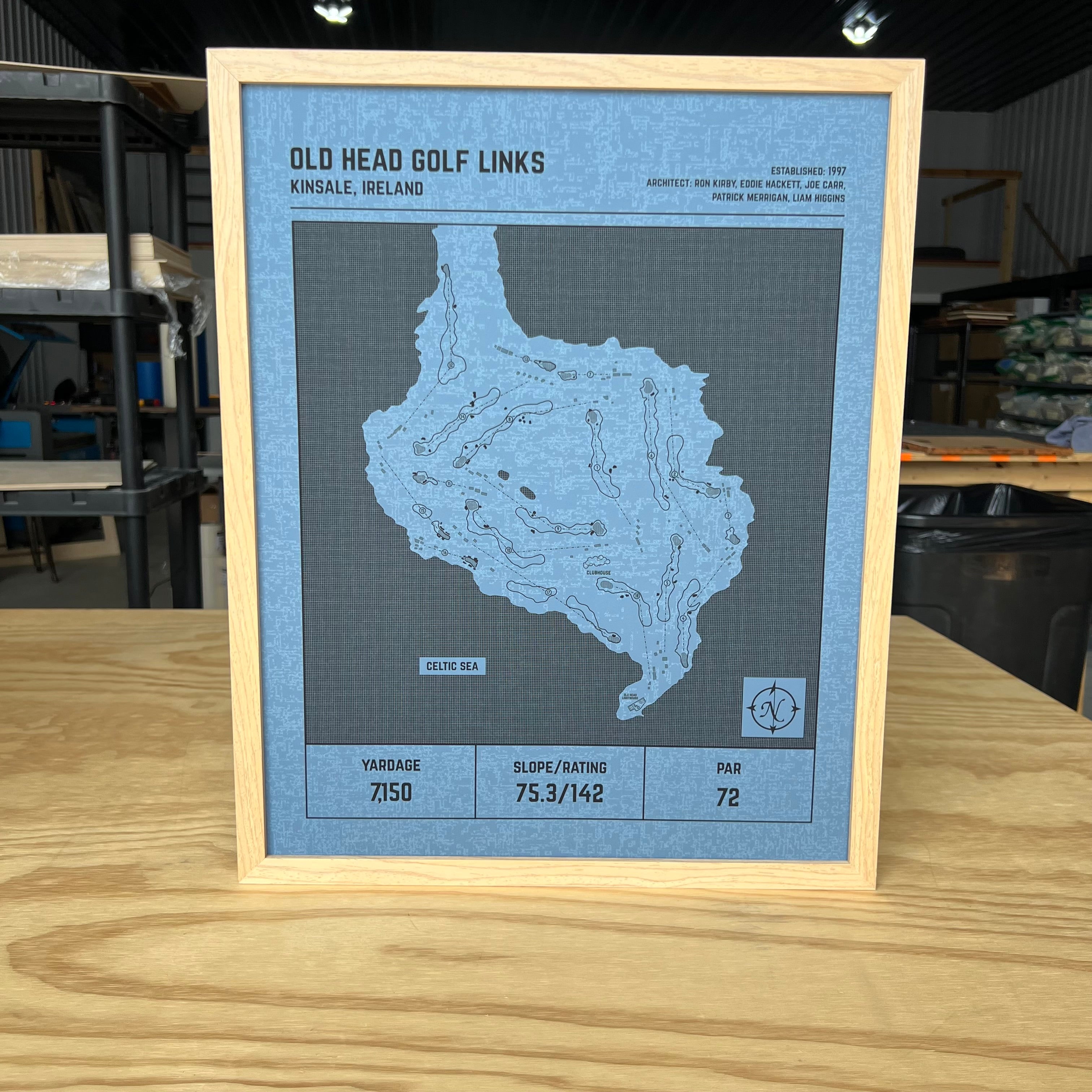 Custom Modern Architect Golf Course Print