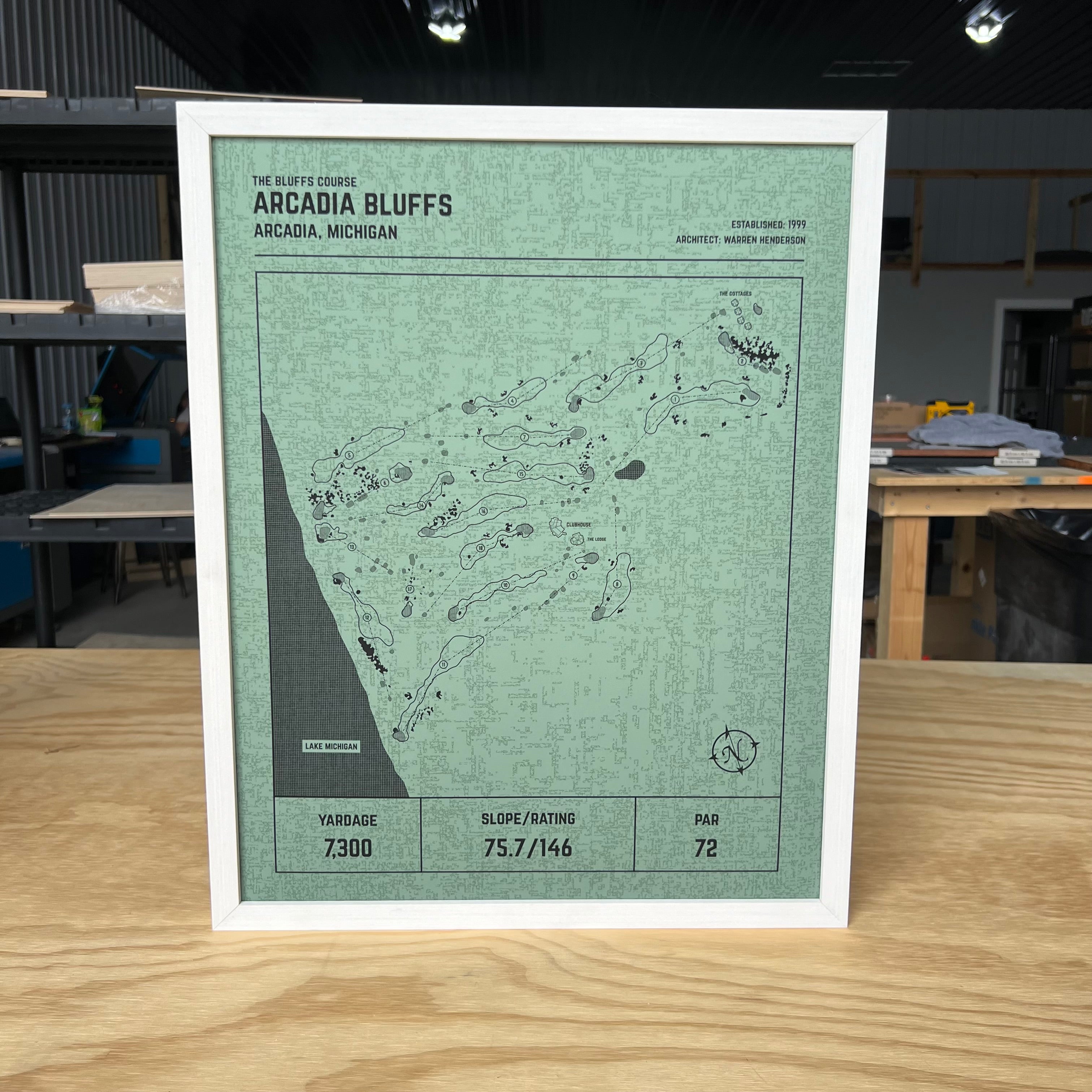 Custom Modern Architect Golf Course Print