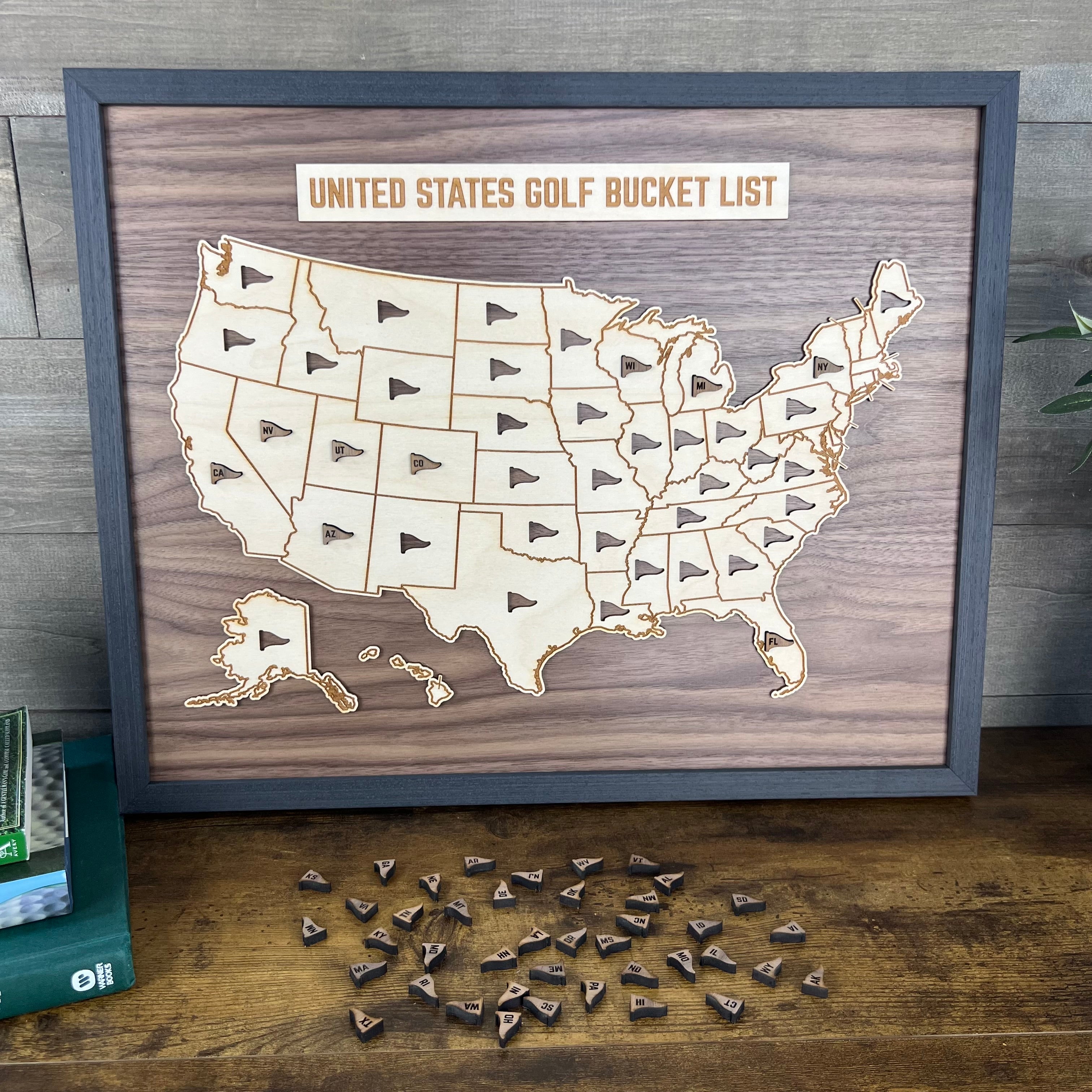 USA Golf Bucket List Map