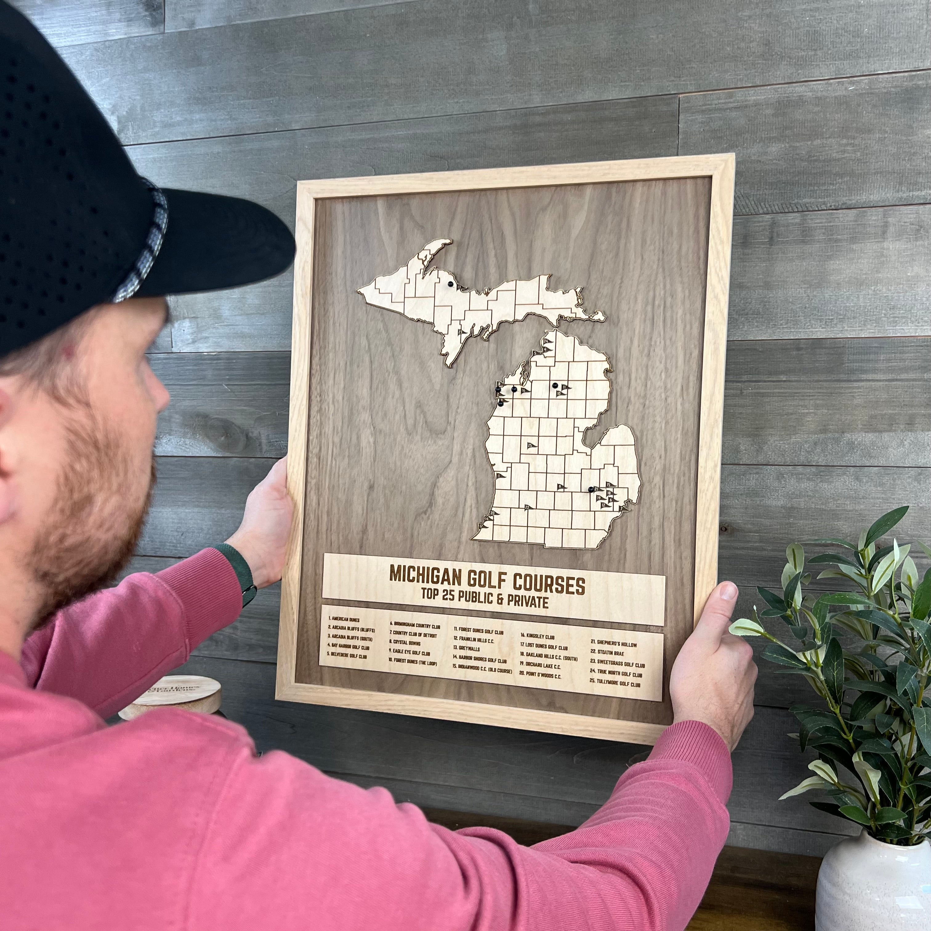 State of Michigan Golf Map