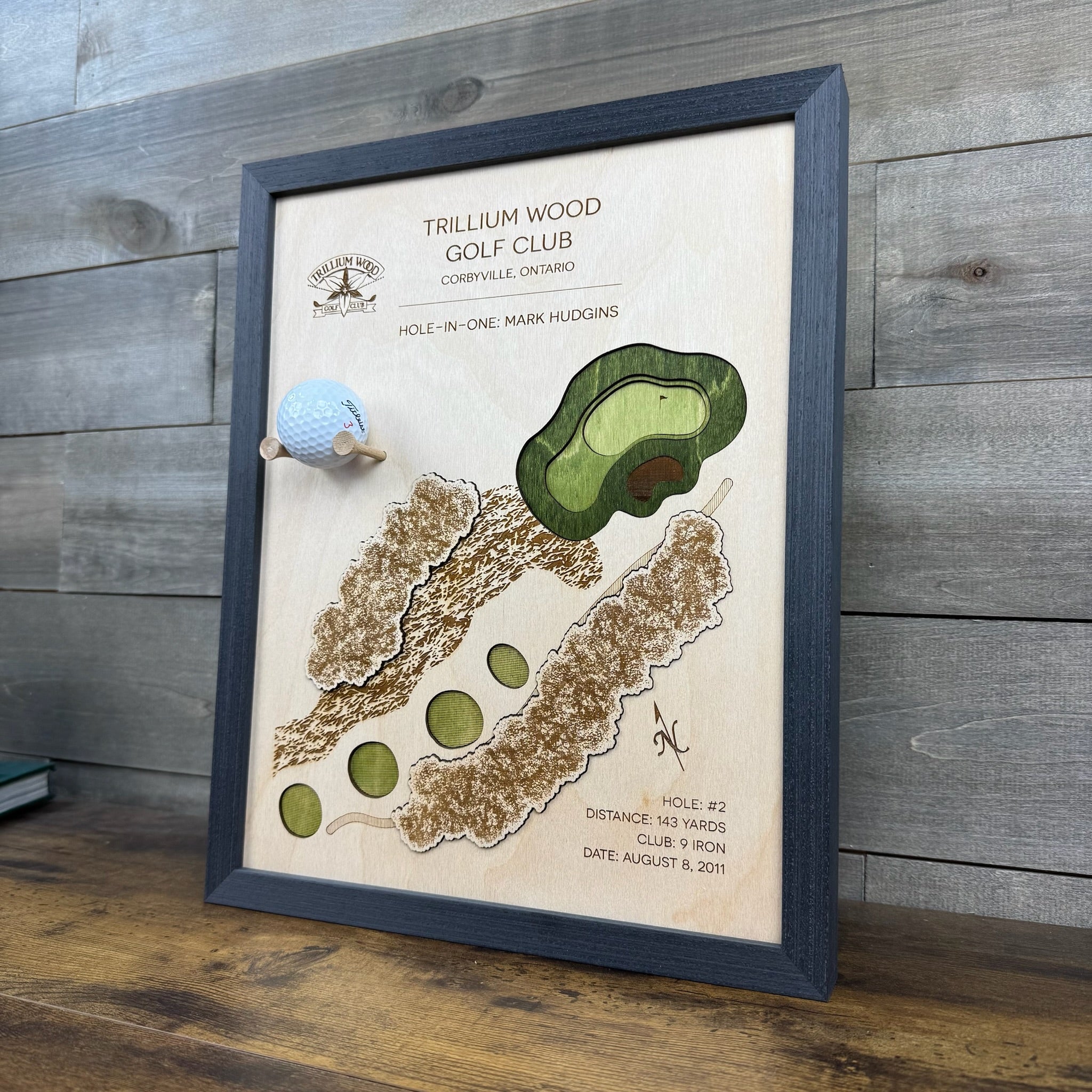 Personalized Hole-in-One | Single Hole Golf Art