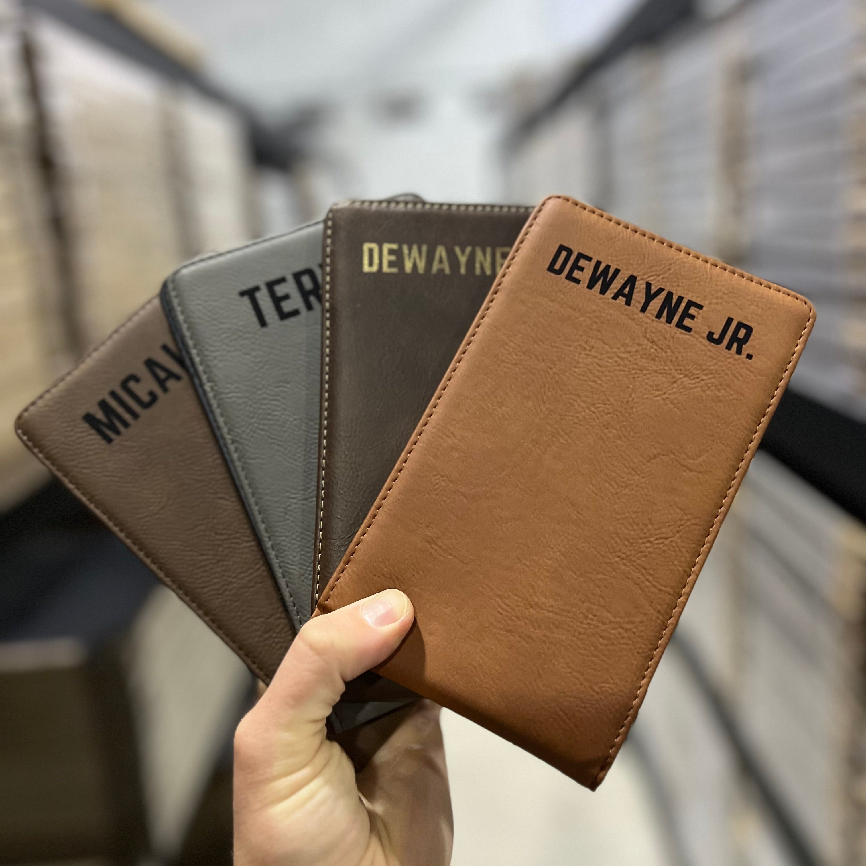 Personalized Leather Golf Scorecard Holder/Yardage Book