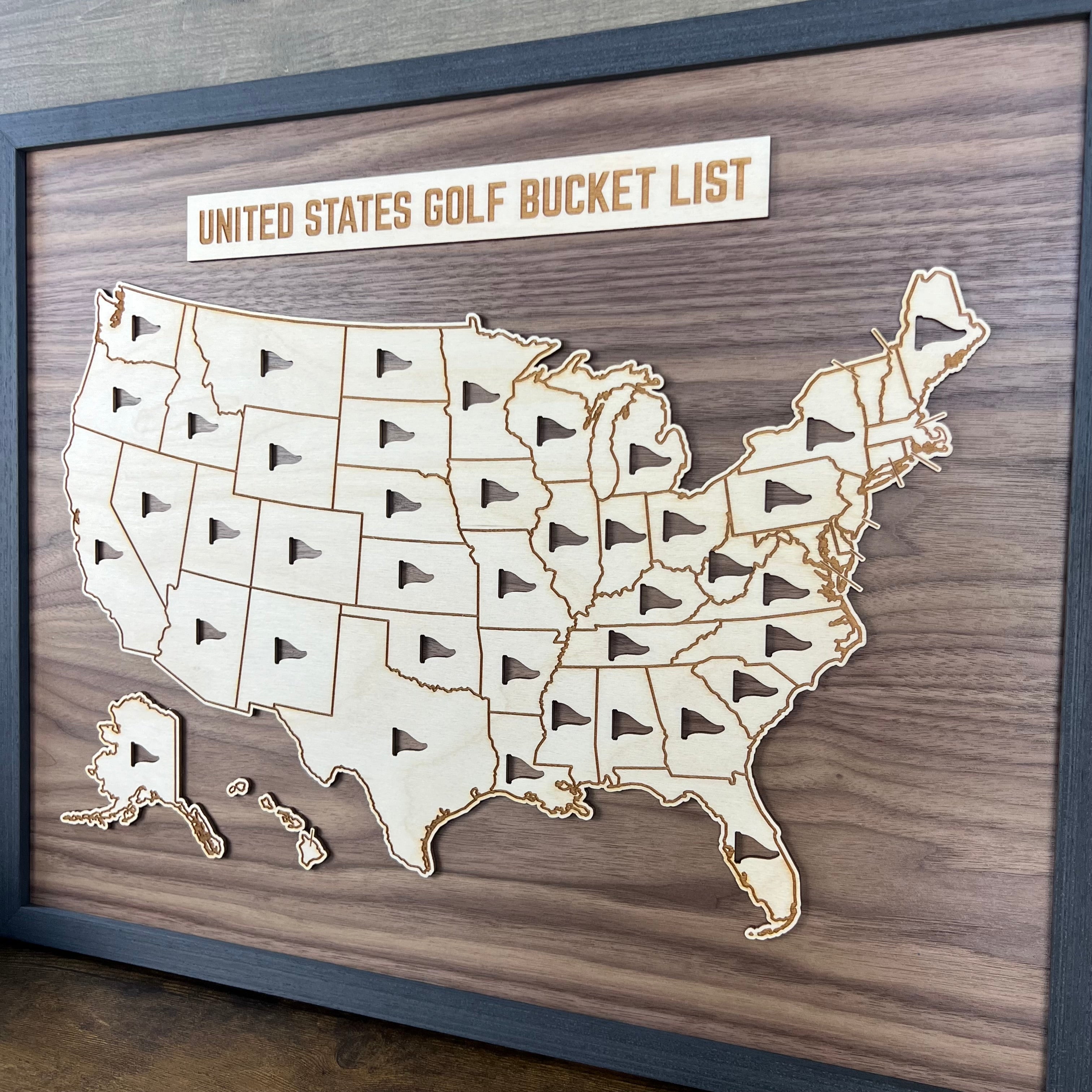 USA Golf Bucket List Map