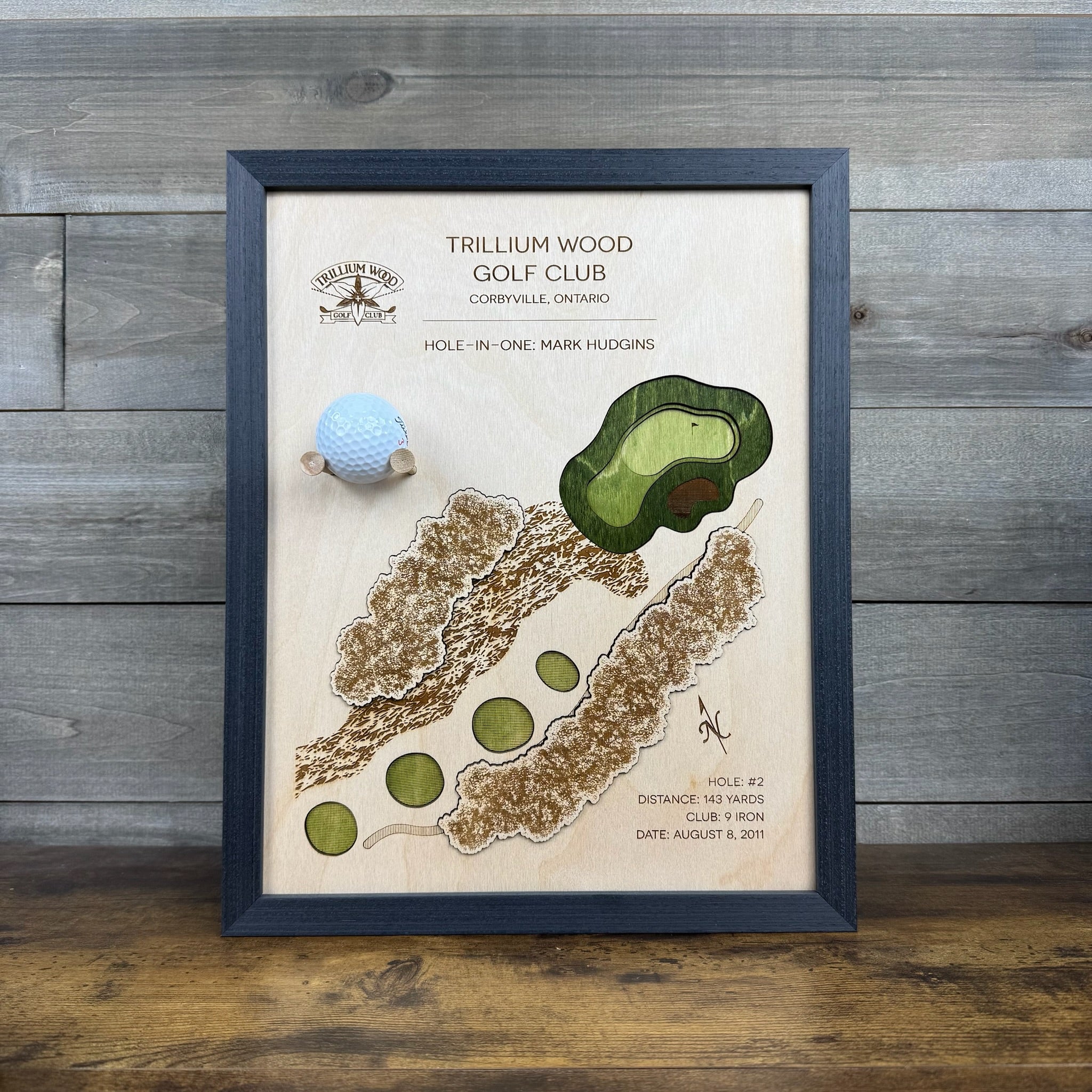 Personalized Hole-in-One | Single Hole Golf Art