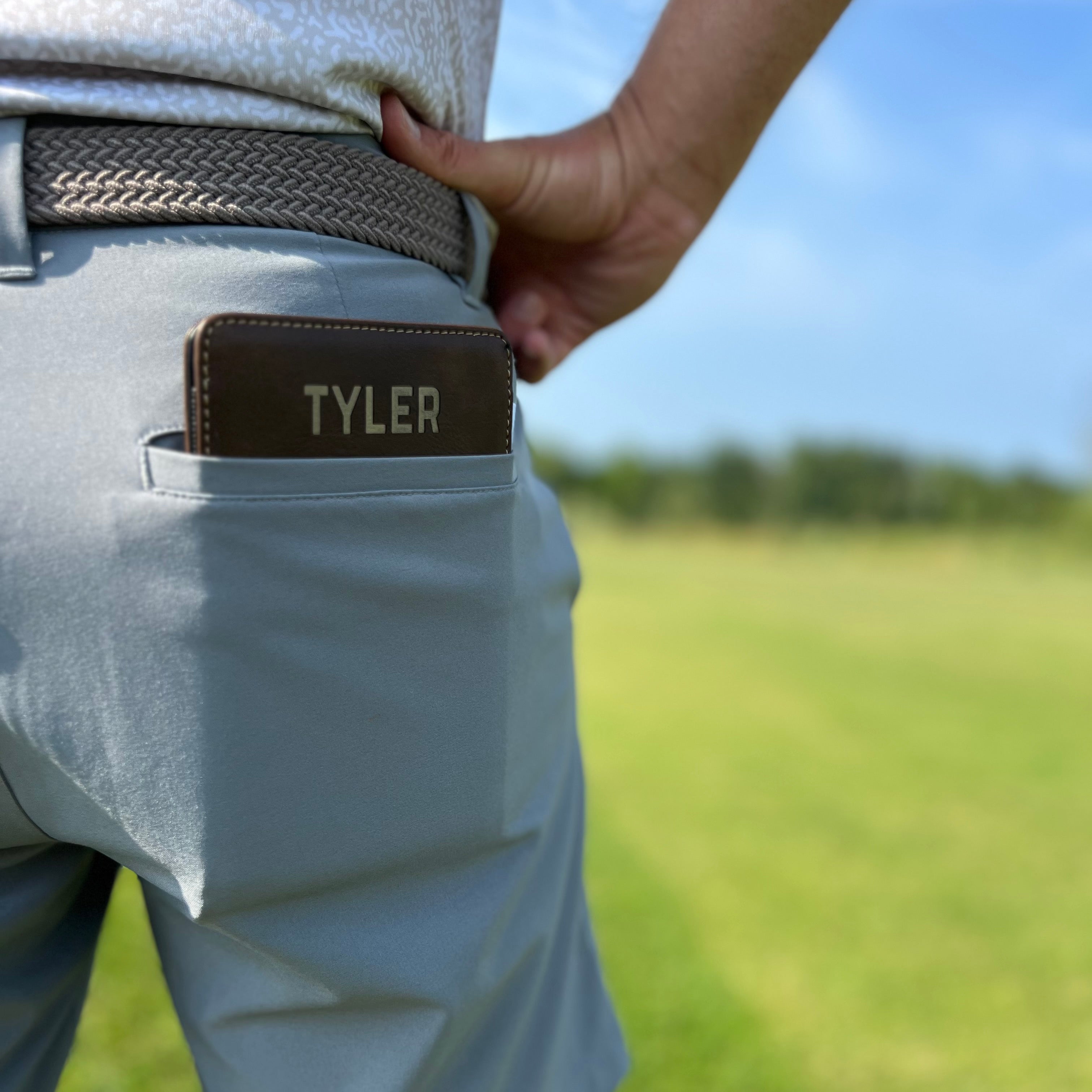 Personalized Leather Golf Scorecard Holder/Yardage Book