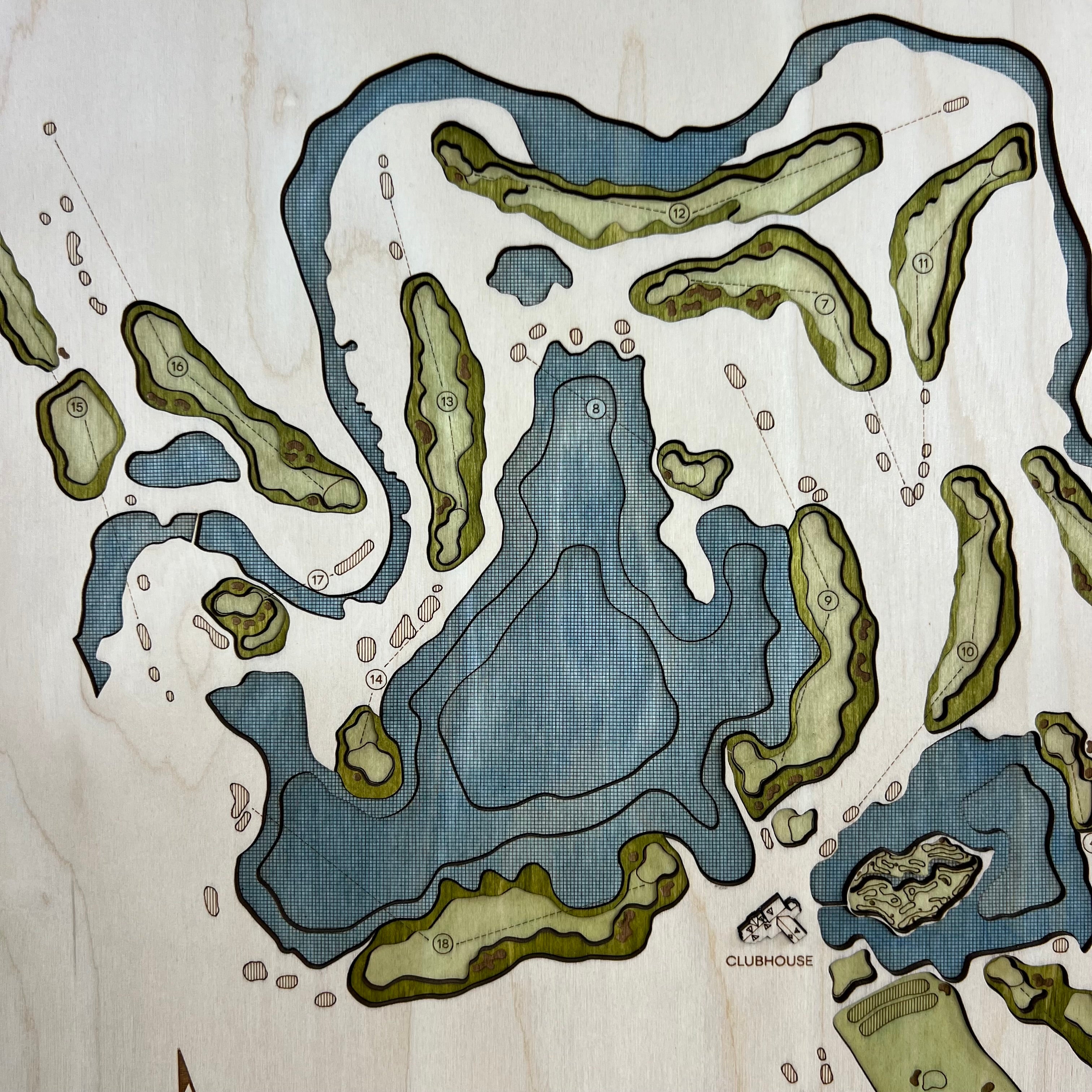 Custom 3D Multi-Layer Golf Map