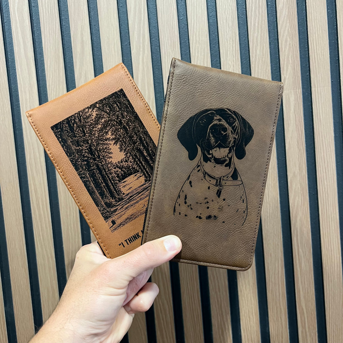 Personalized Leather Golf Scorecard Holder/Yardage Book