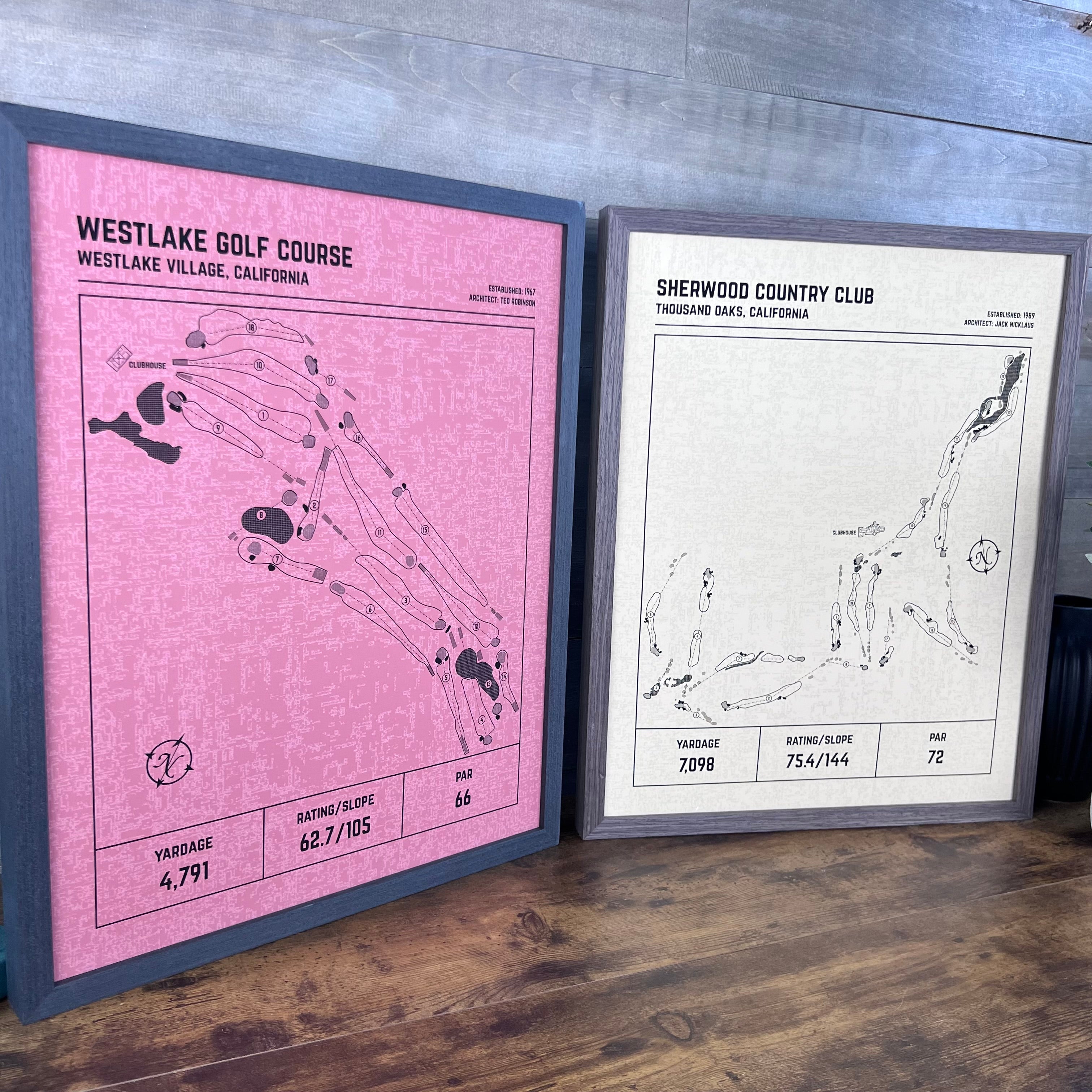 Custom Modern Architect Golf Course Print