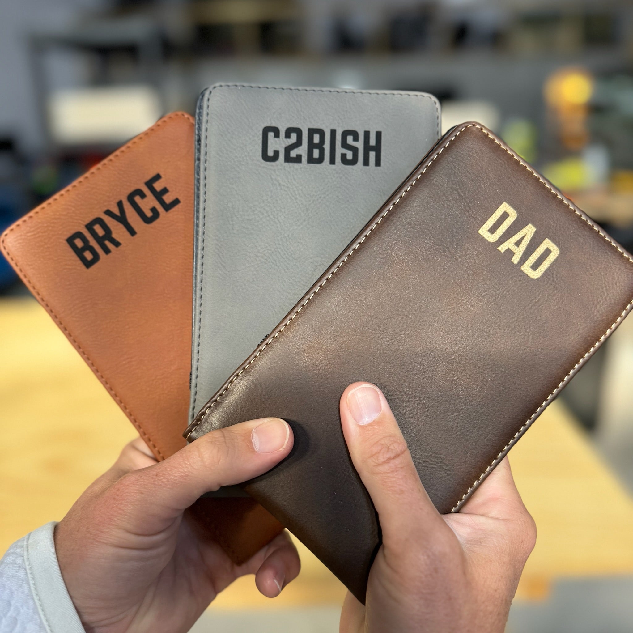 Personalized Leather Golf Scorecard Holder/Yardage Book