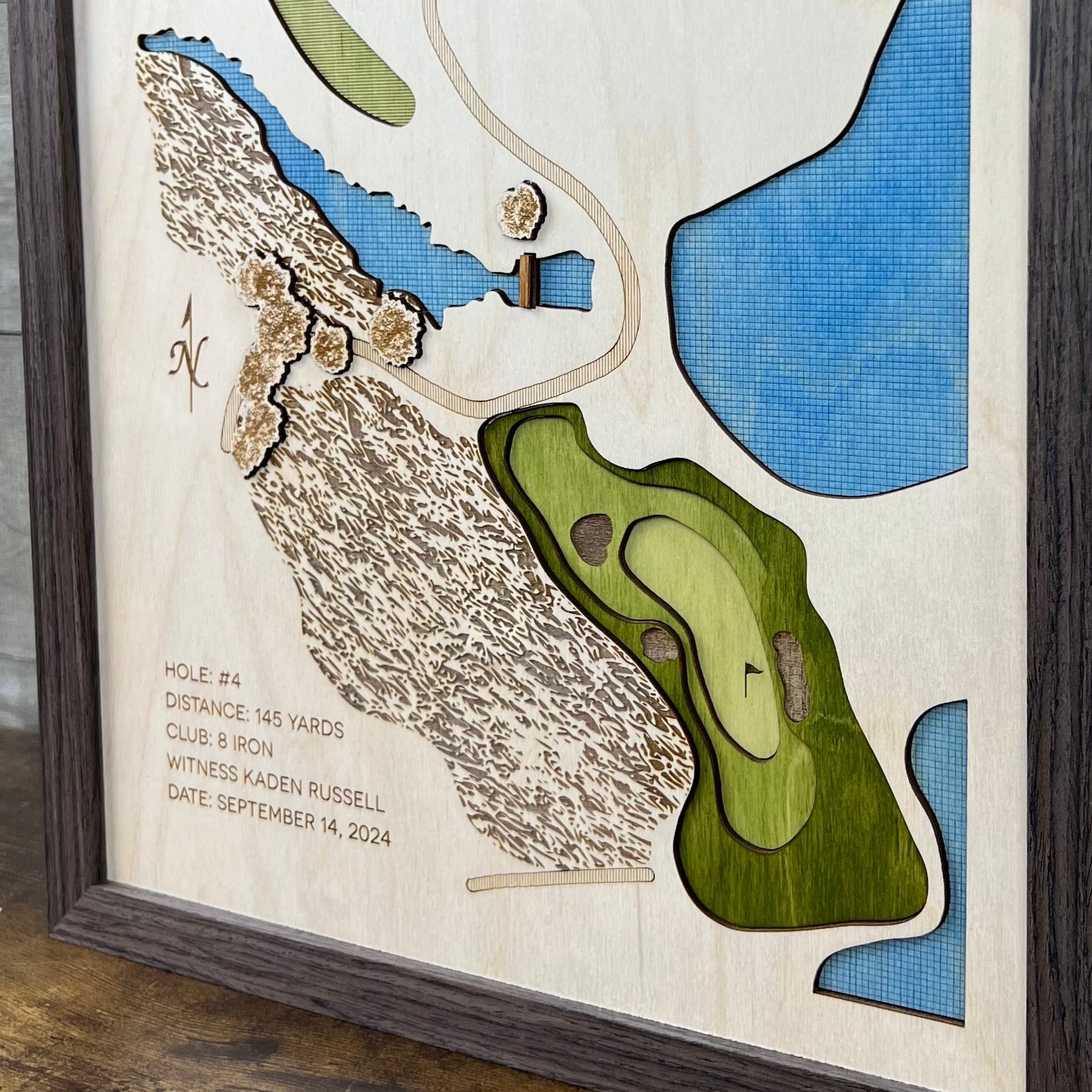 Personalized Hole-in-One | Single Hole Golf Art