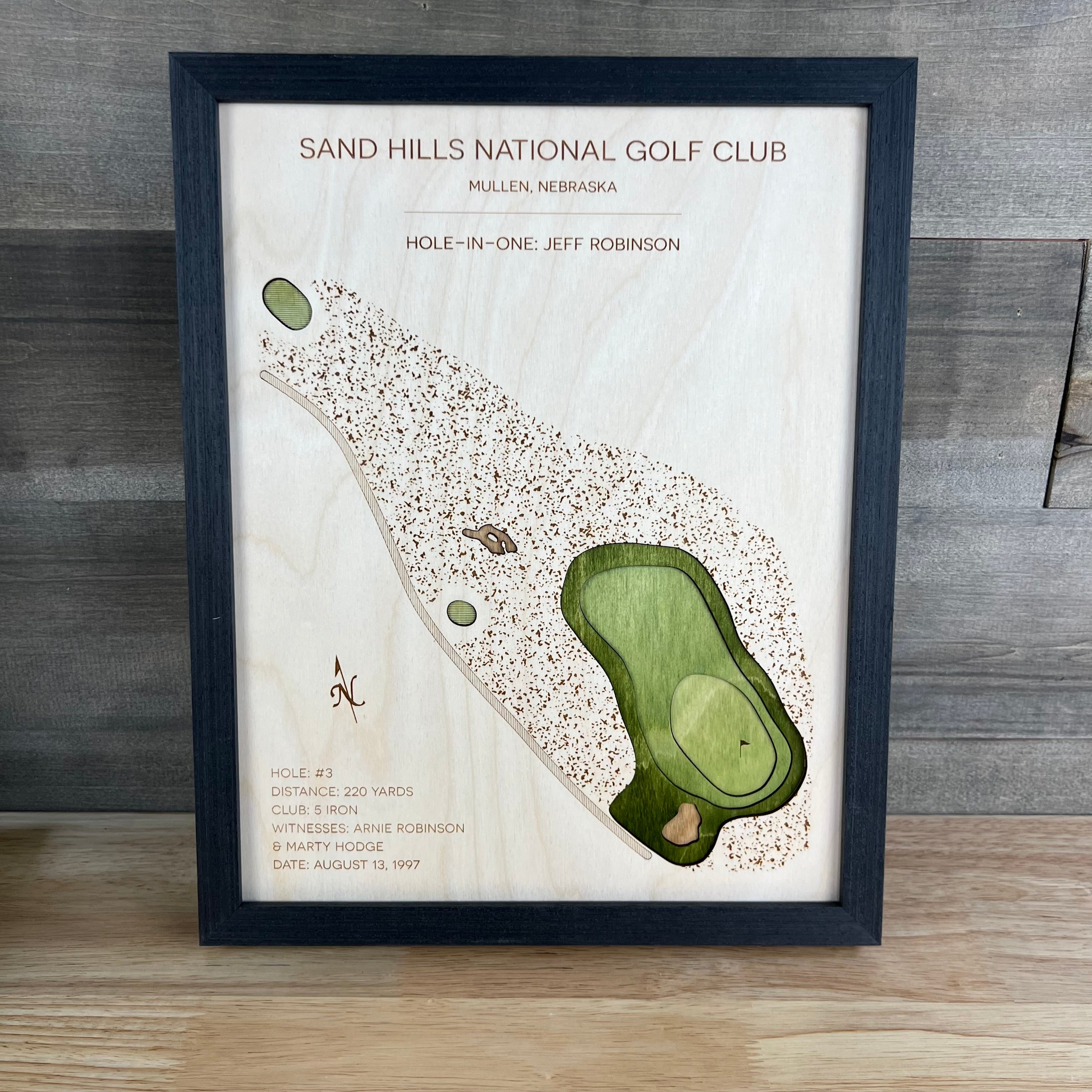 Personalized Hole-in-One | Single Hole Golf Art