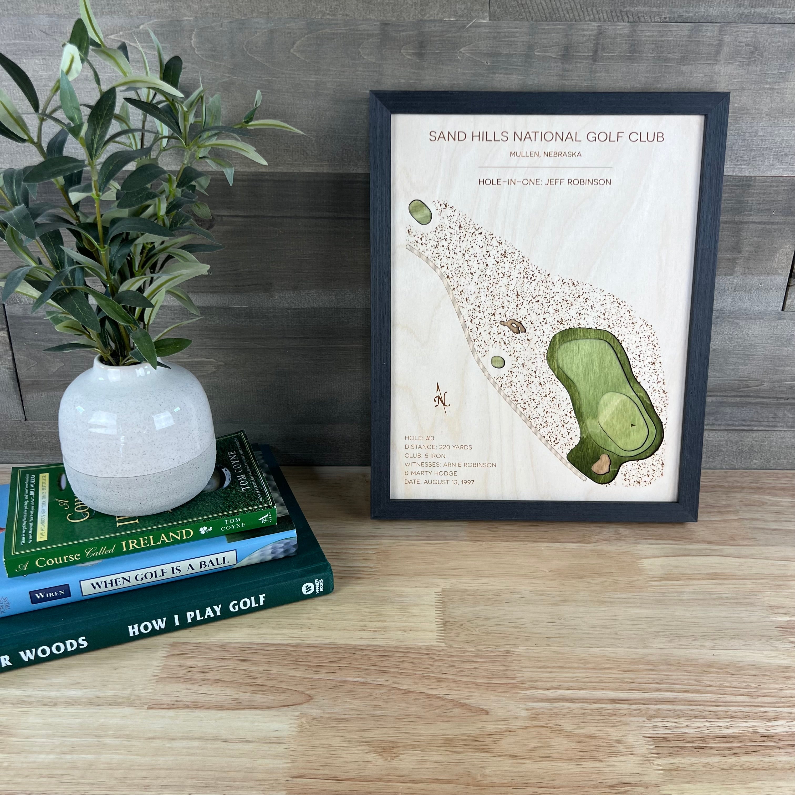 Personalized Hole-in-One | Single Hole Golf Art