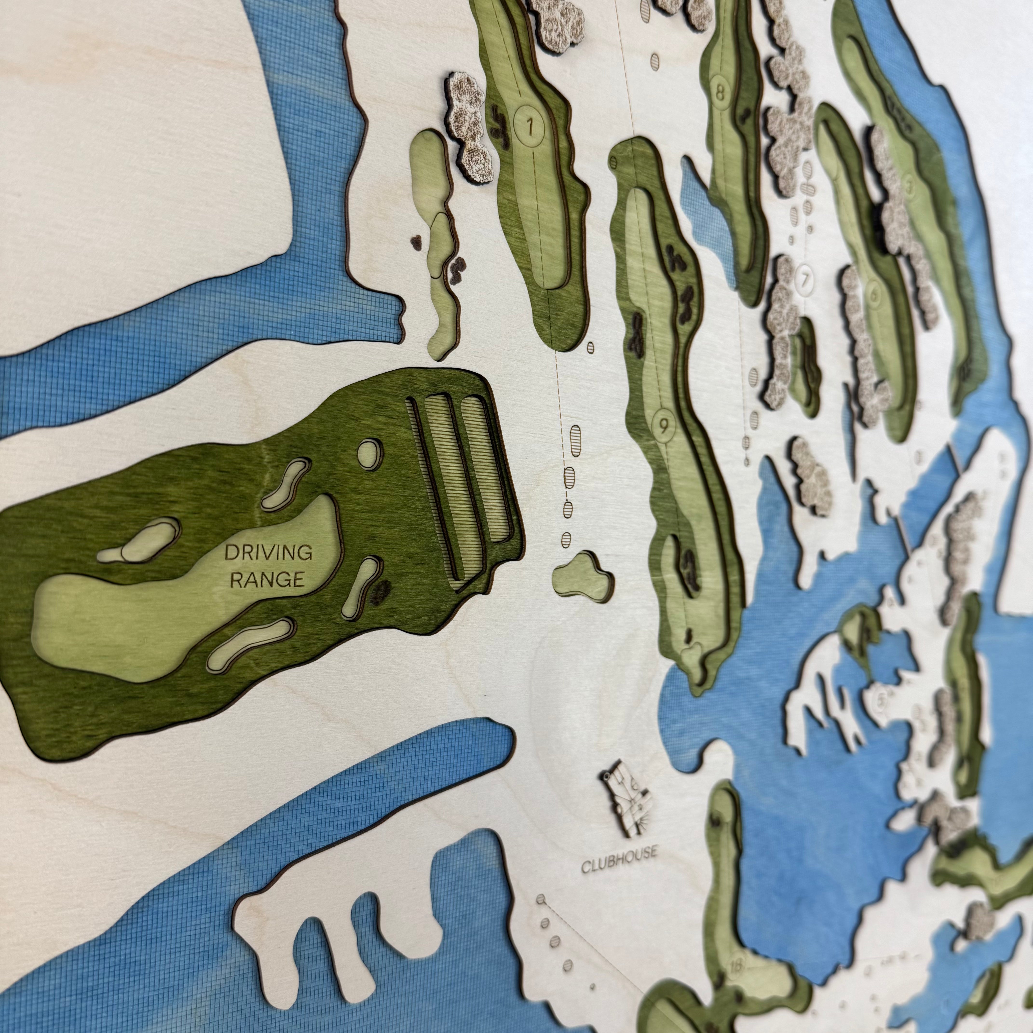 Custom 3D Multi-Layer Golf Map