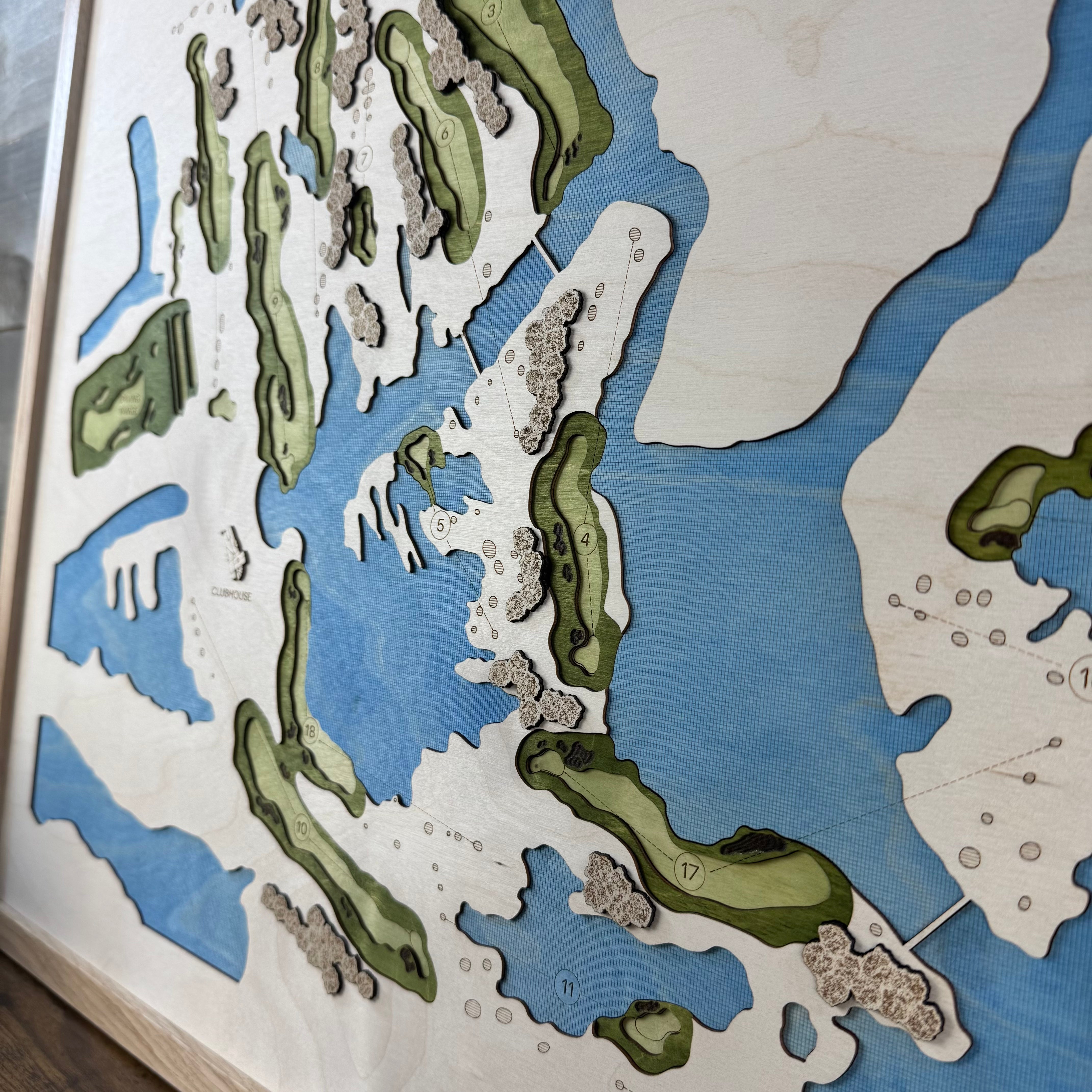 Custom 3D Multi-Layer Golf Map