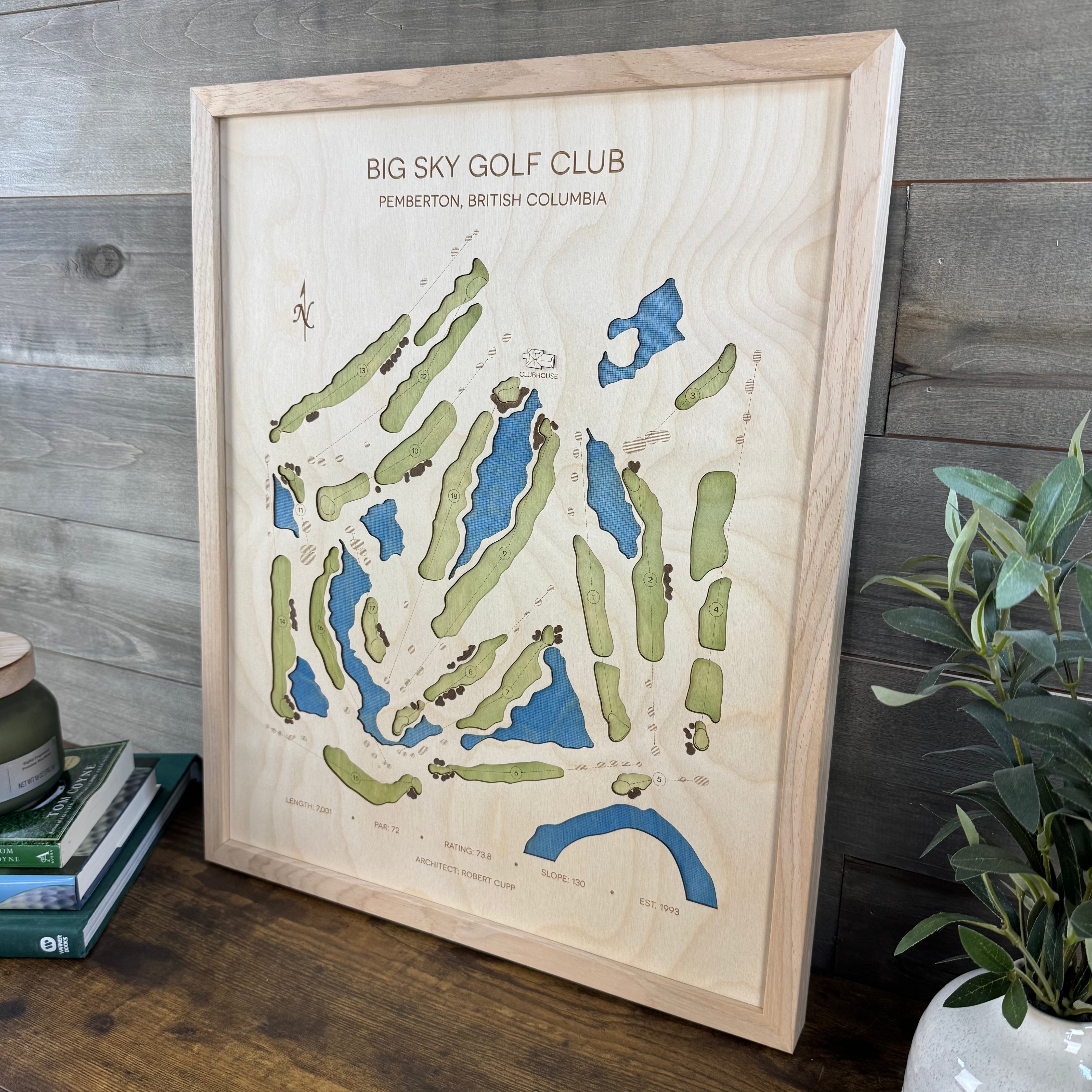 Custom 3D Wood Golf Course Map
