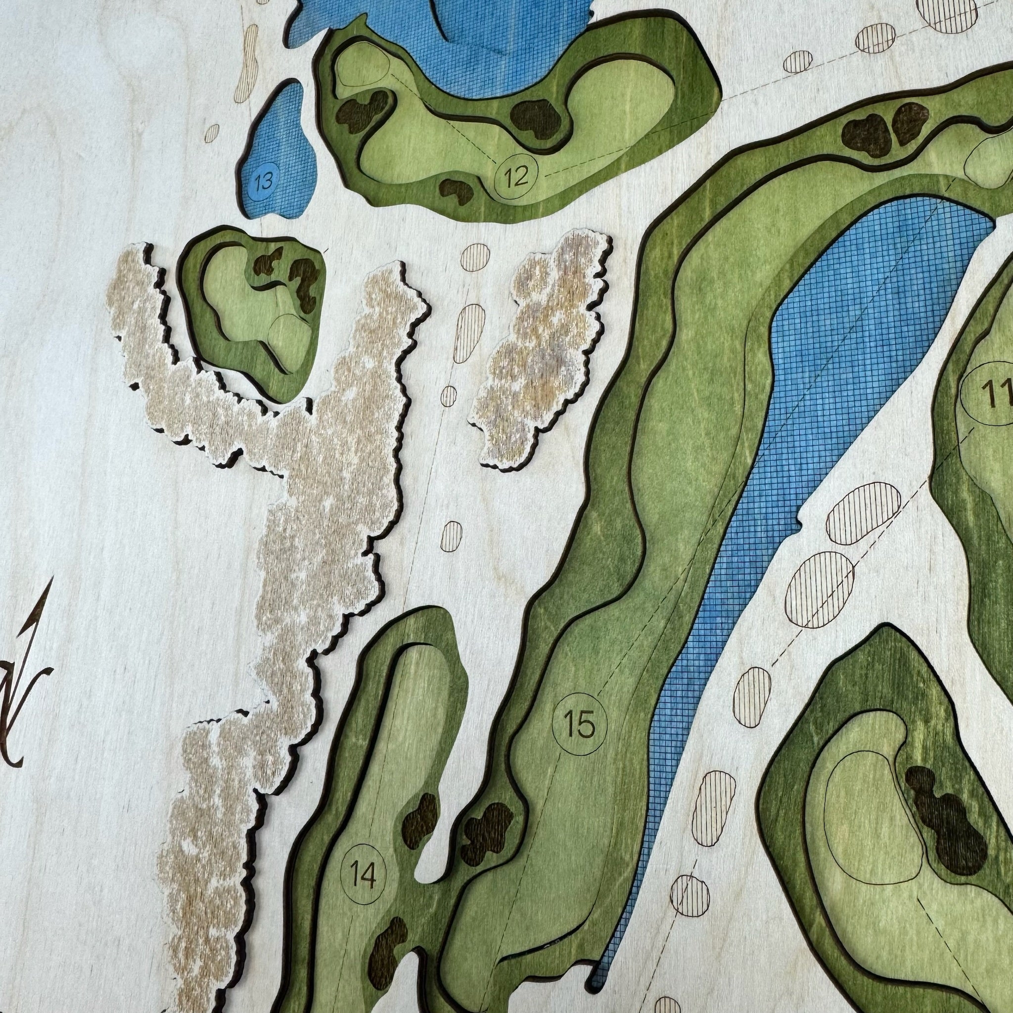 Custom 3D Multi-Layer Golf Map