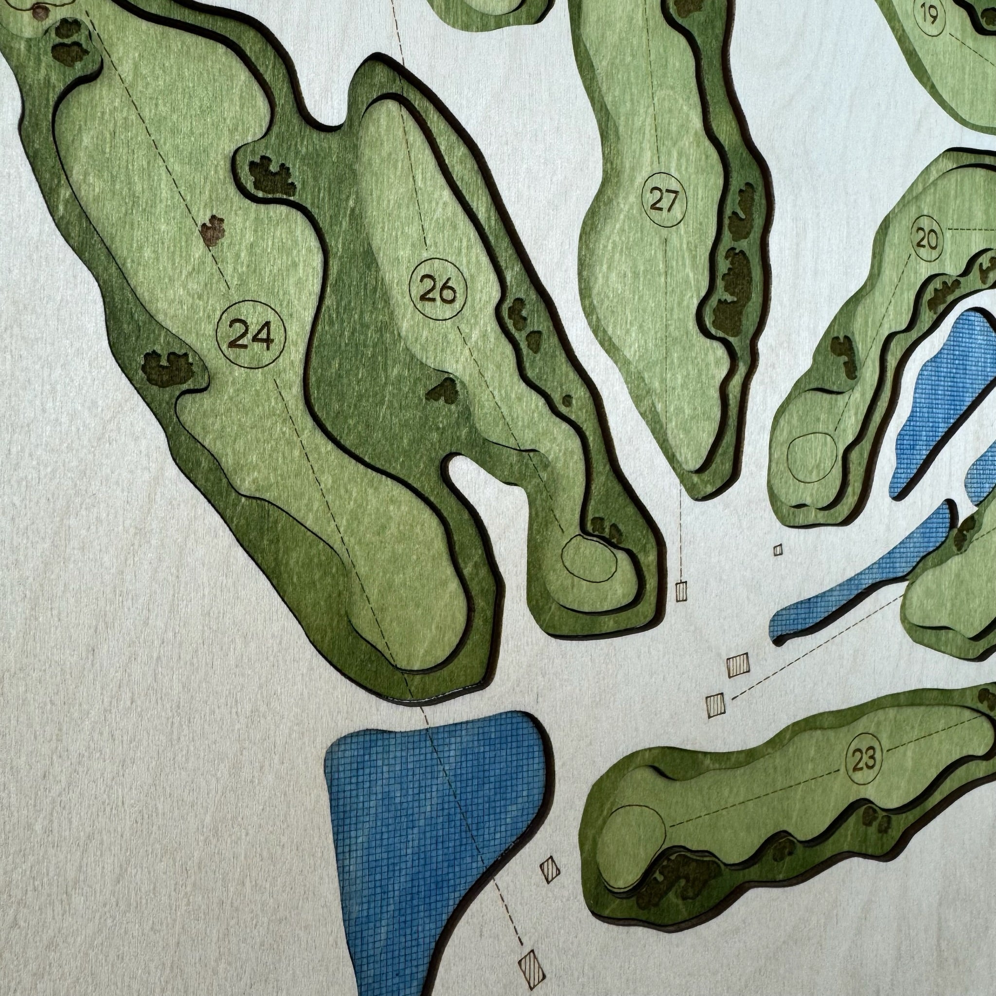 Custom 3D Multi-Layer Golf Map