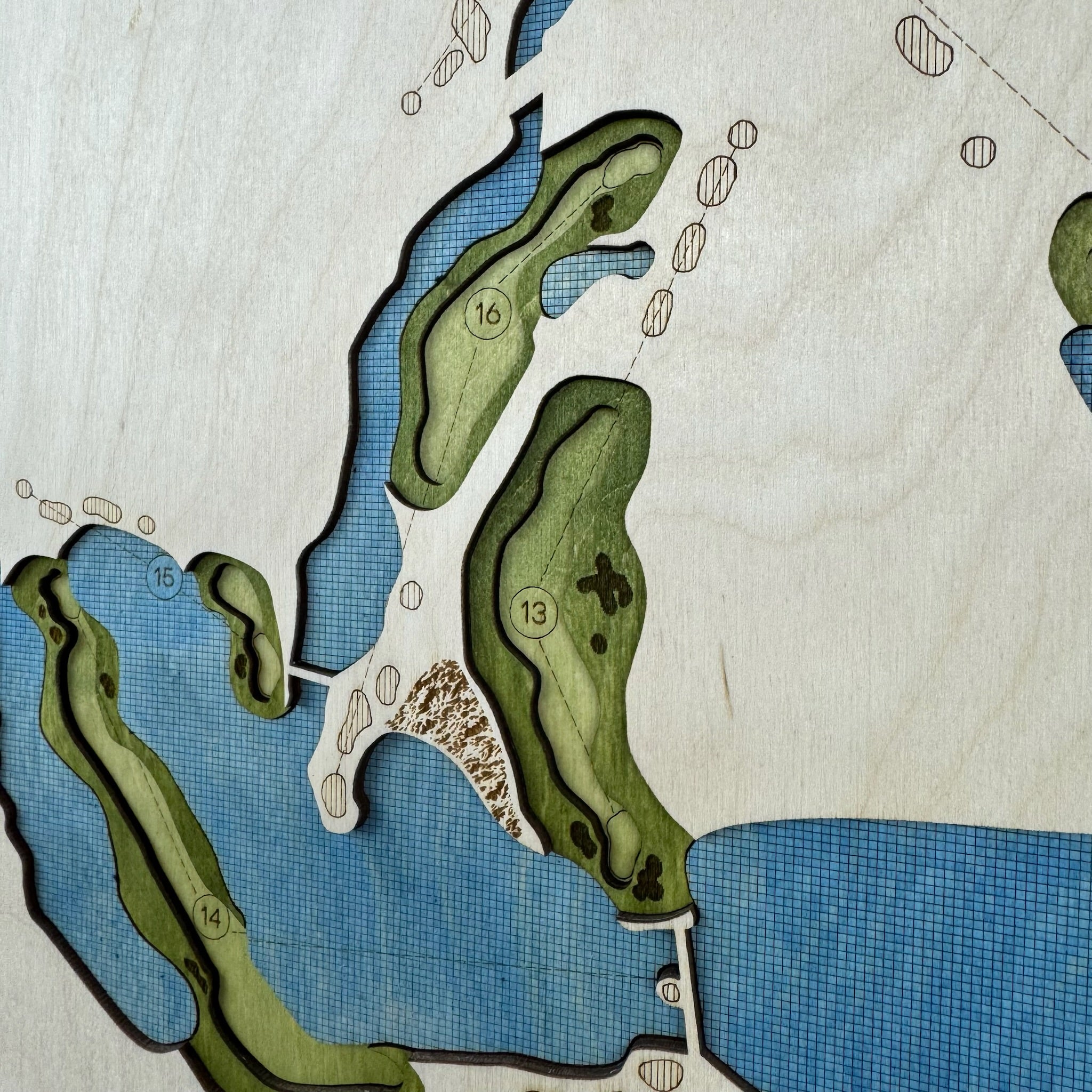 Custom 3D Multi-Layer Golf Map
