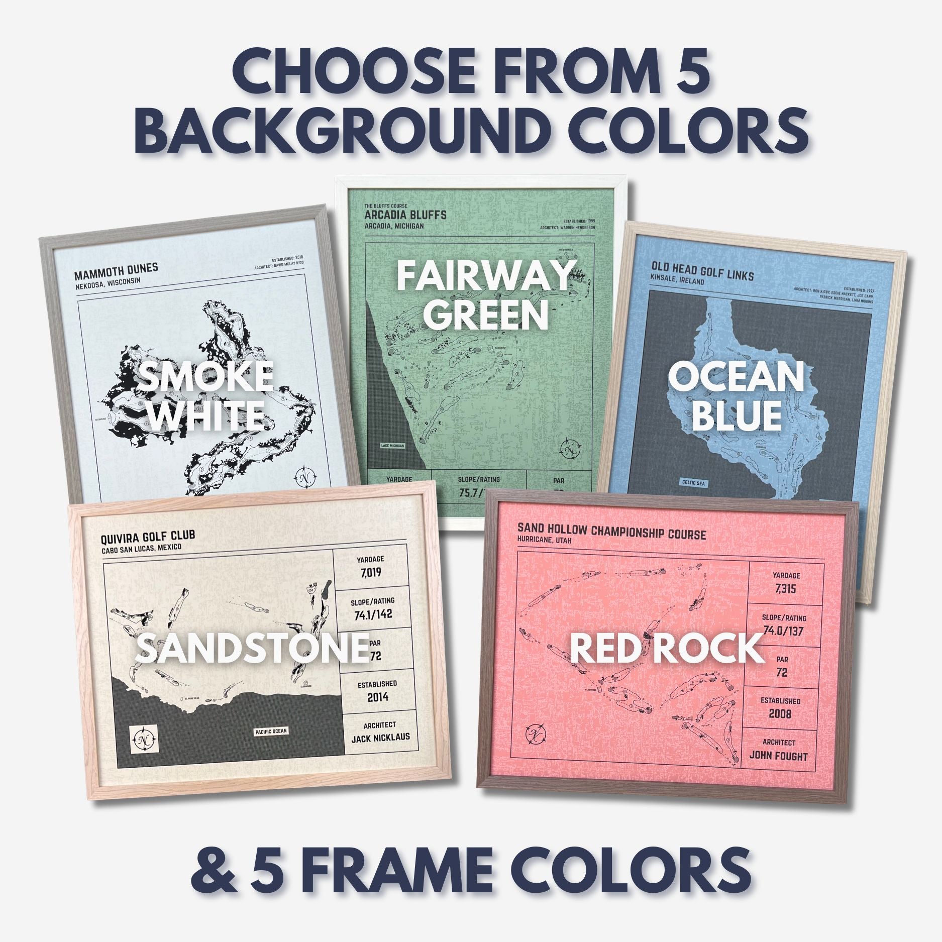 Custom Modern Architect Golf Course Print