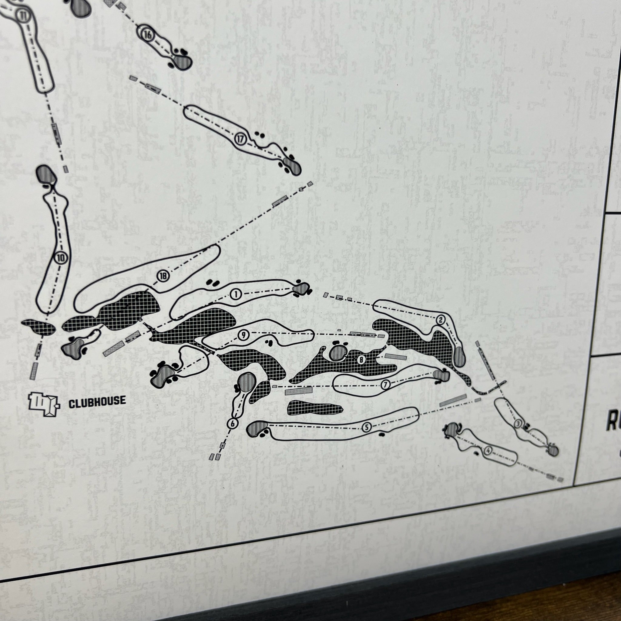 Custom Modern Architect Golf Course Print