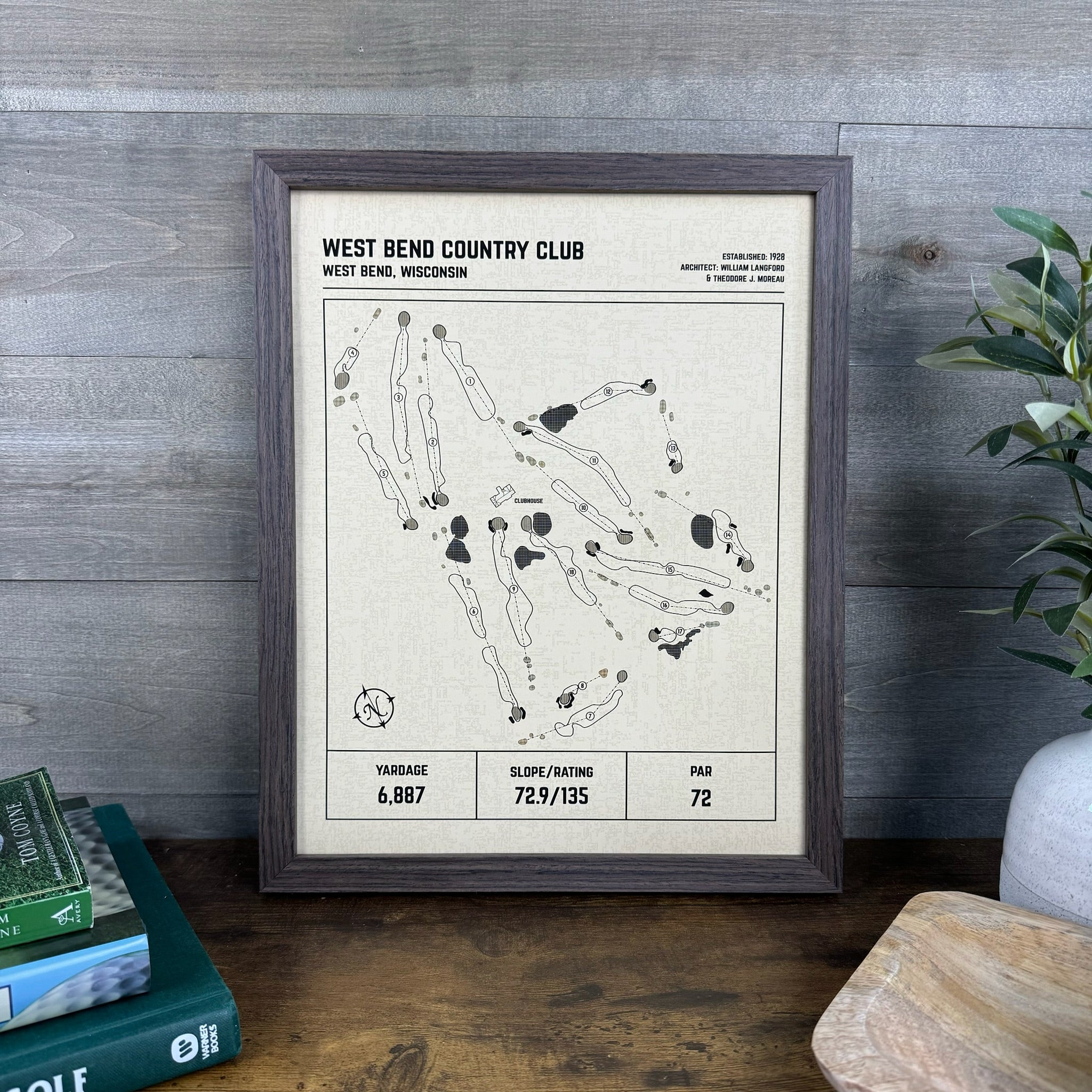 Custom Modern Architect Golf Course Print
