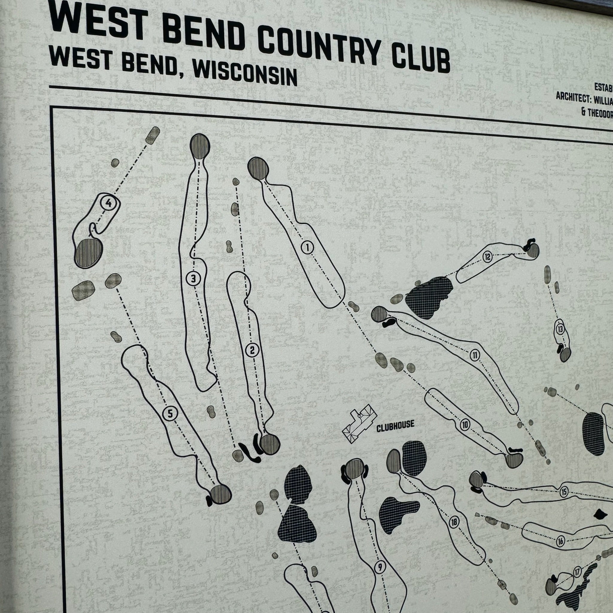 Custom Modern Architect Golf Course Print