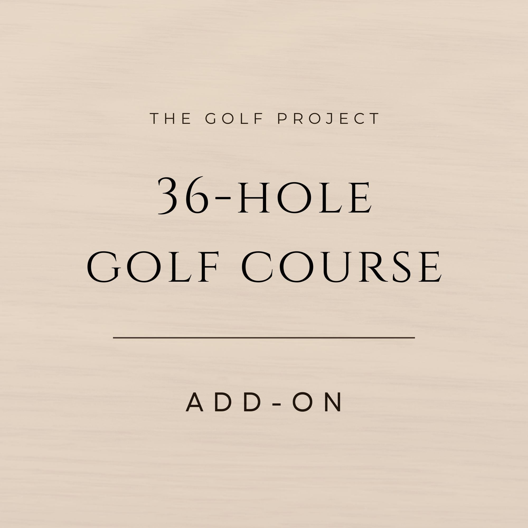 36-Hole Golf Course - 3D Wood Map