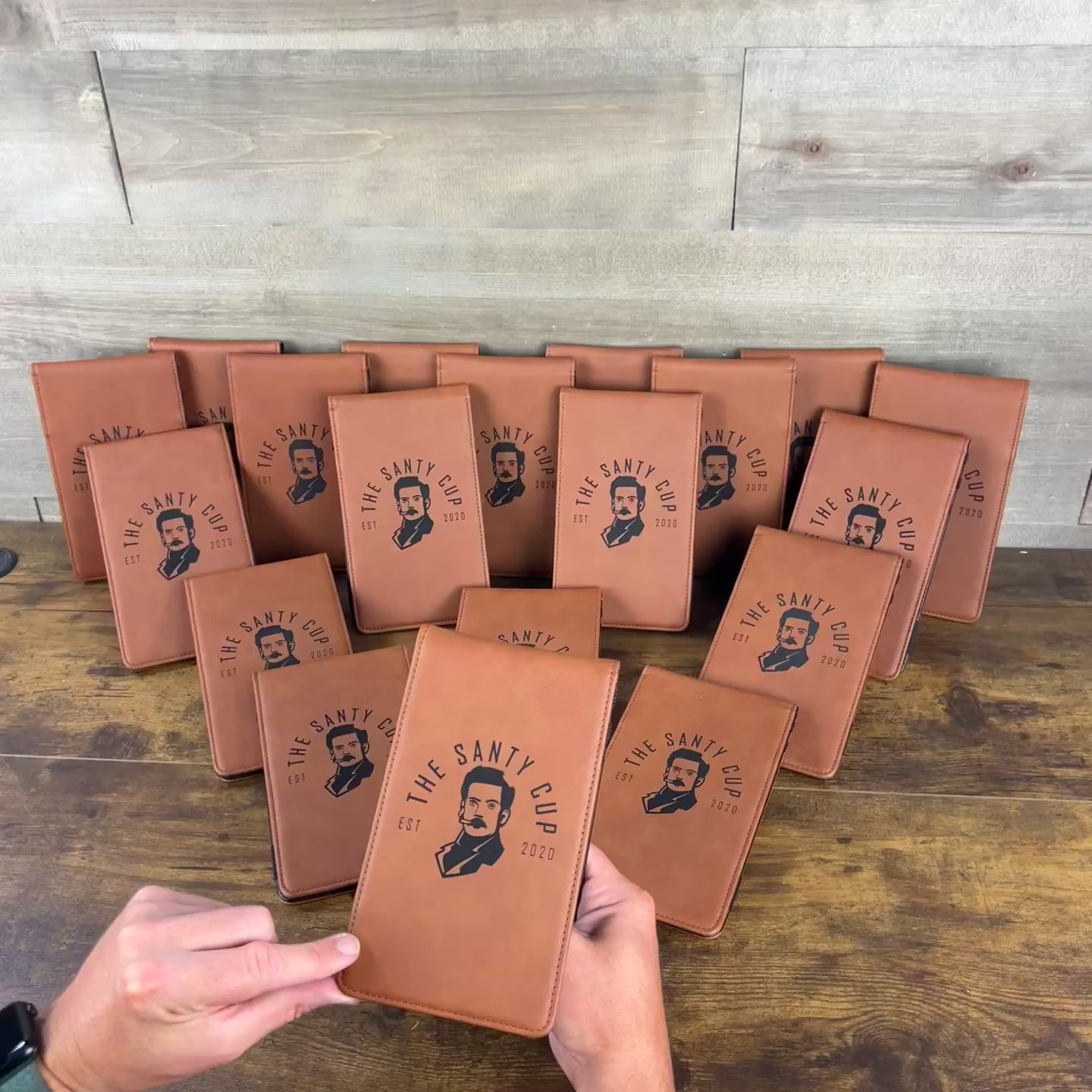 Personalized Leather Golf Scorecard Holder/Yardage Book
