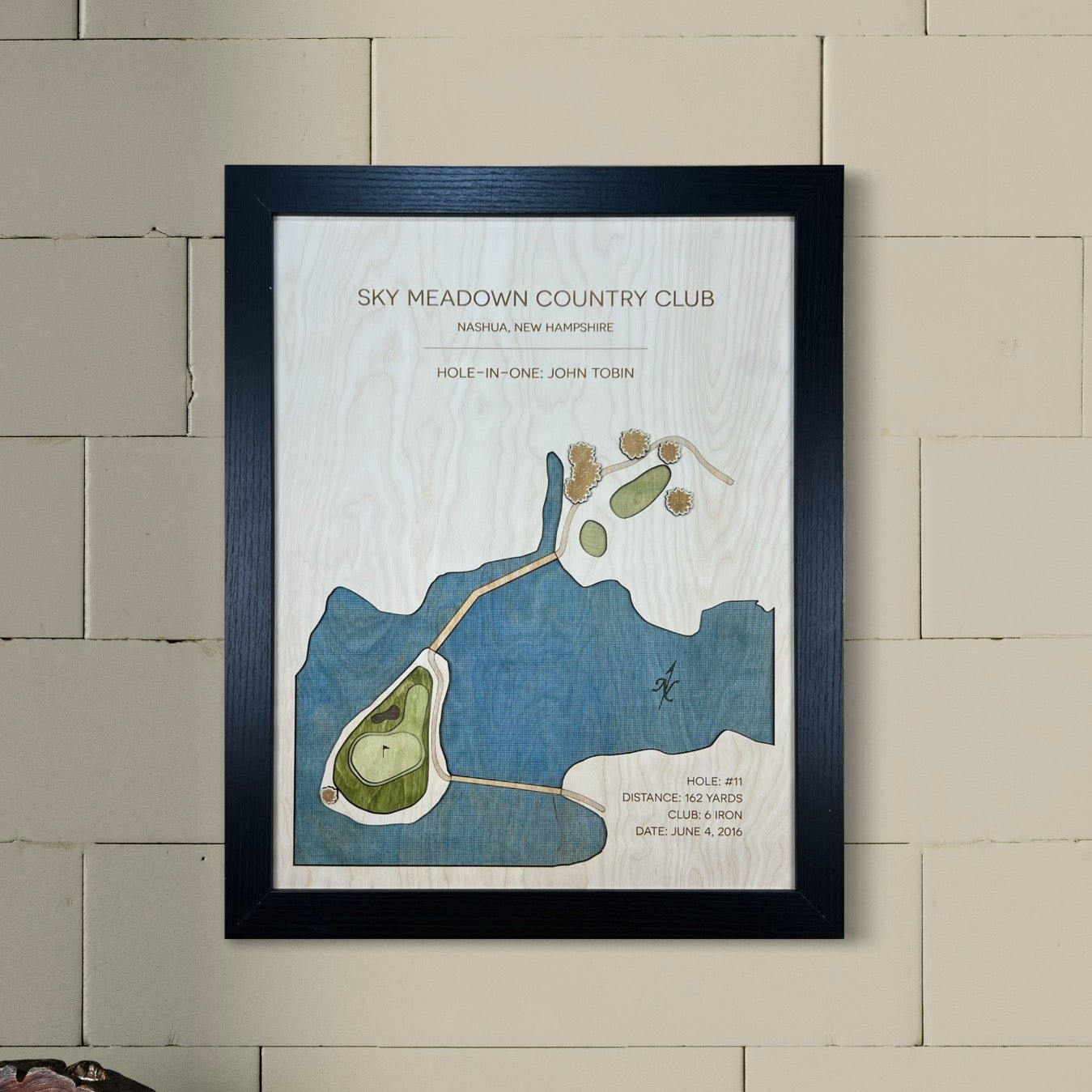 Personalized Hole-in-One | Single Hole Golf Art