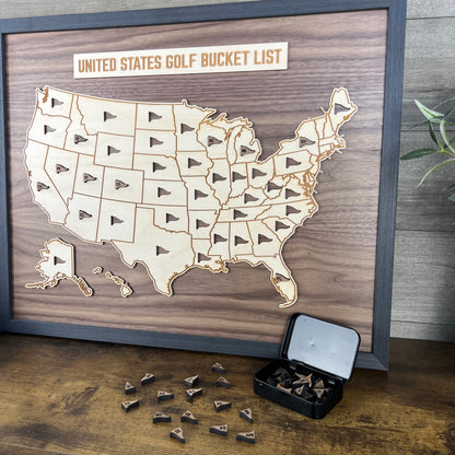 USA Golf Bucket List Map