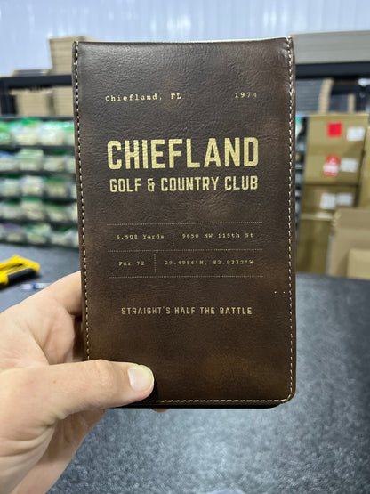 Personalized Leather Golf Scorecard Holder