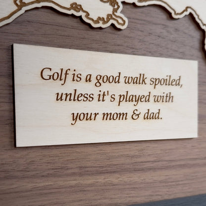 USA Golf Bucket List Map