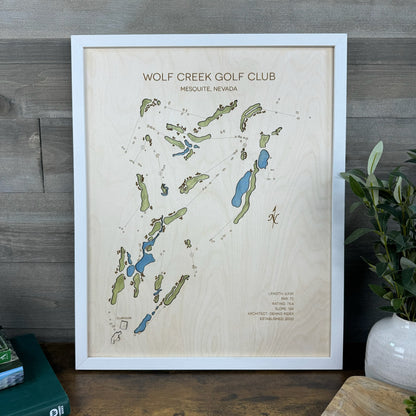 Custom 3D Wood Golf Course Map