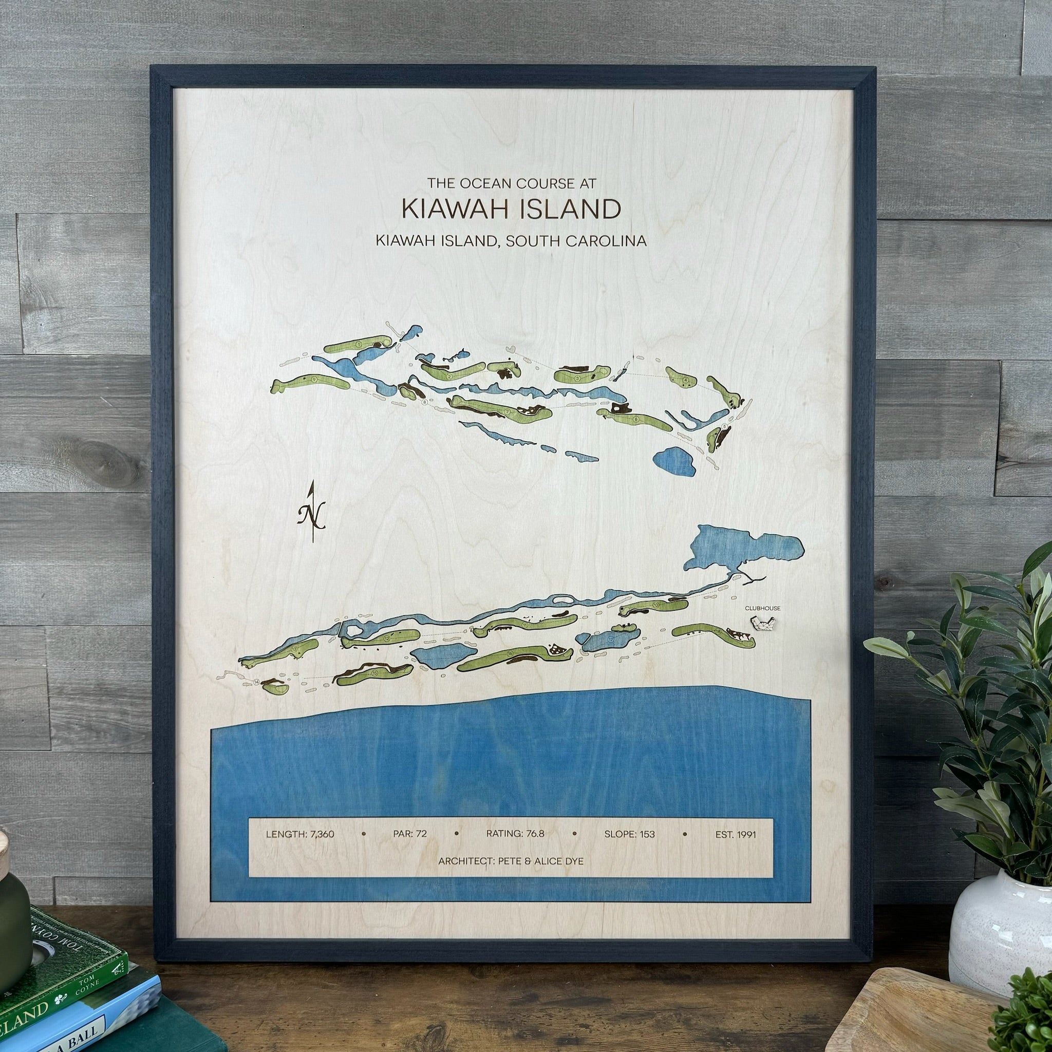 Custom 3D Wood Golf Course Map