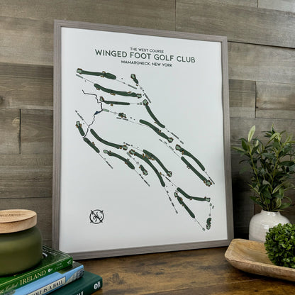 Offset Sketch Golf Course Map Print