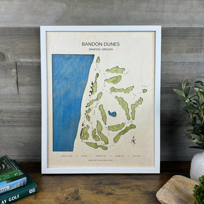 Custom 3D Wood Golf Course Map