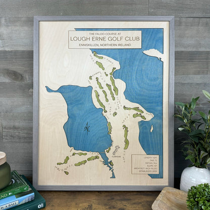 Custom 3D Wood Golf Course Map