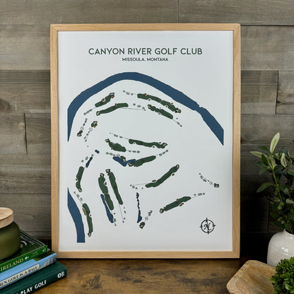 Offset Sketch Golf Course Map Print