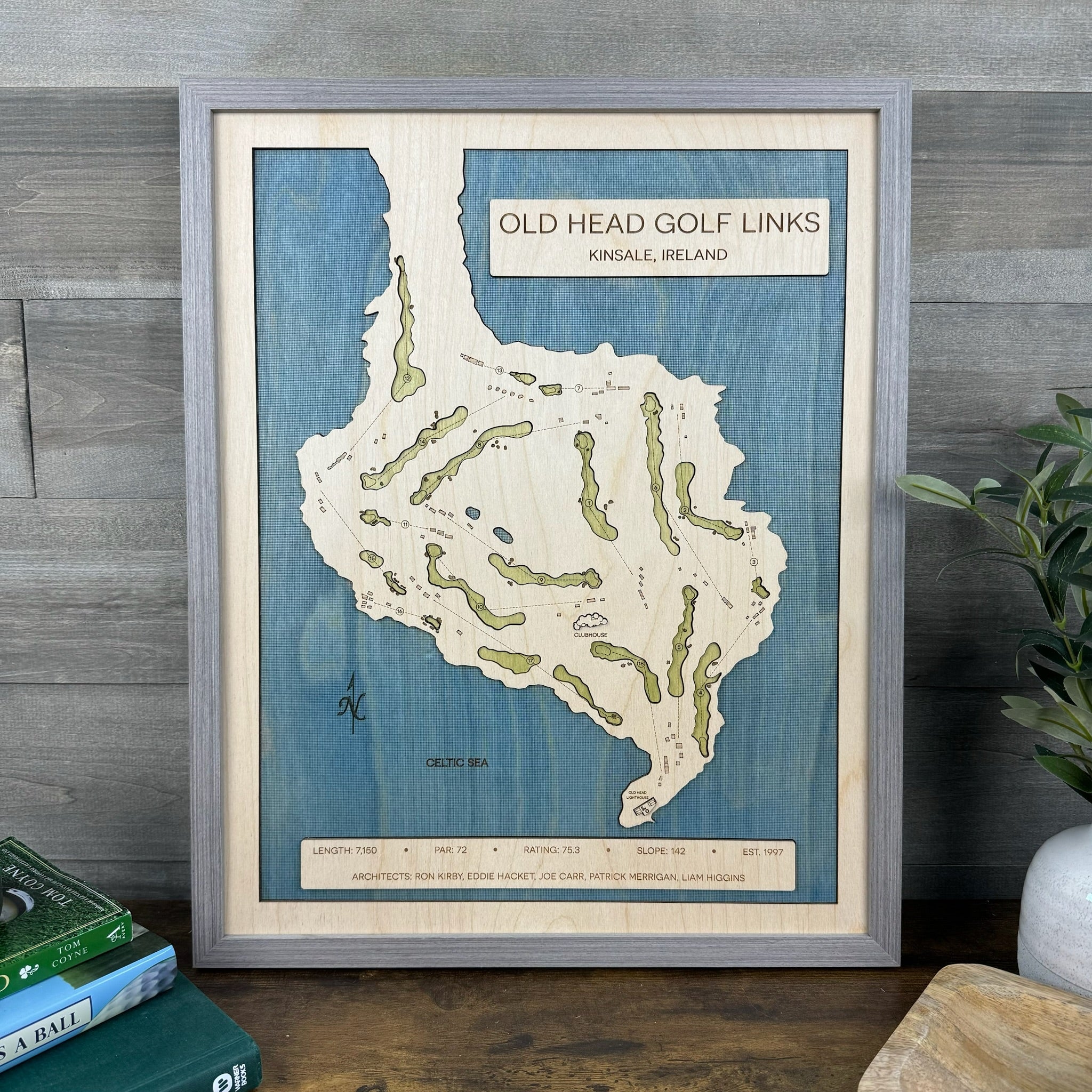 Custom 3D Wood Golf Course Map