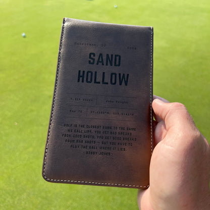 Personalized Leather Golf Scorecard Holder