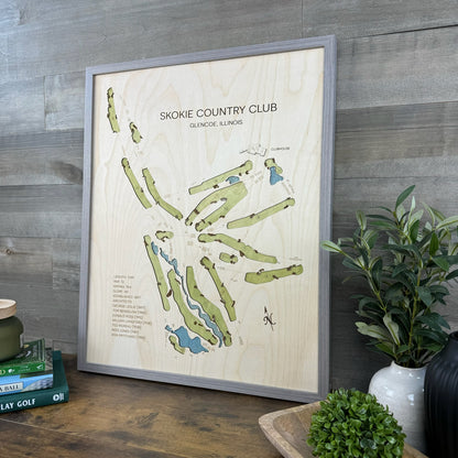 Custom 3D Wood Golf Course Map