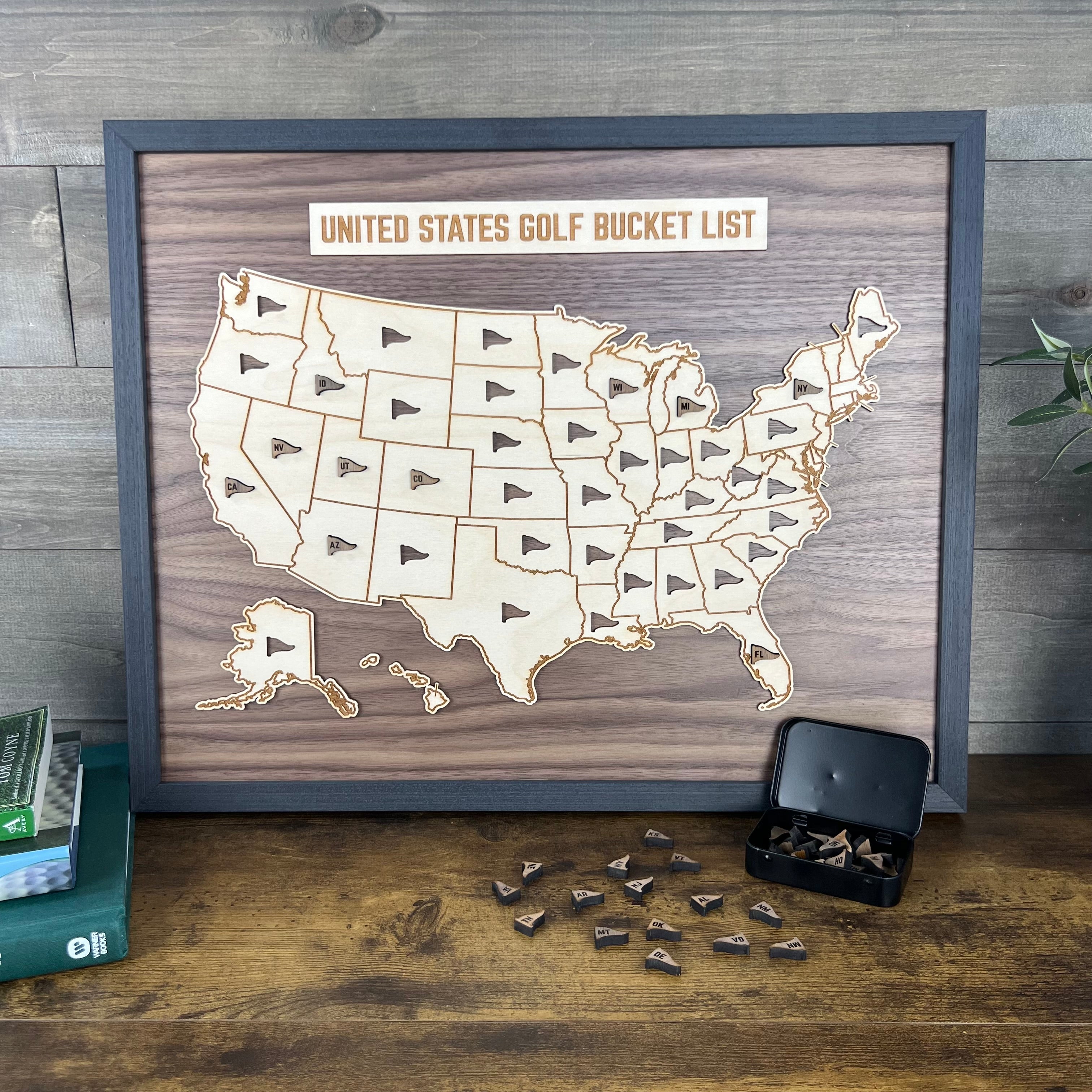 USA Golf Bucket List Map