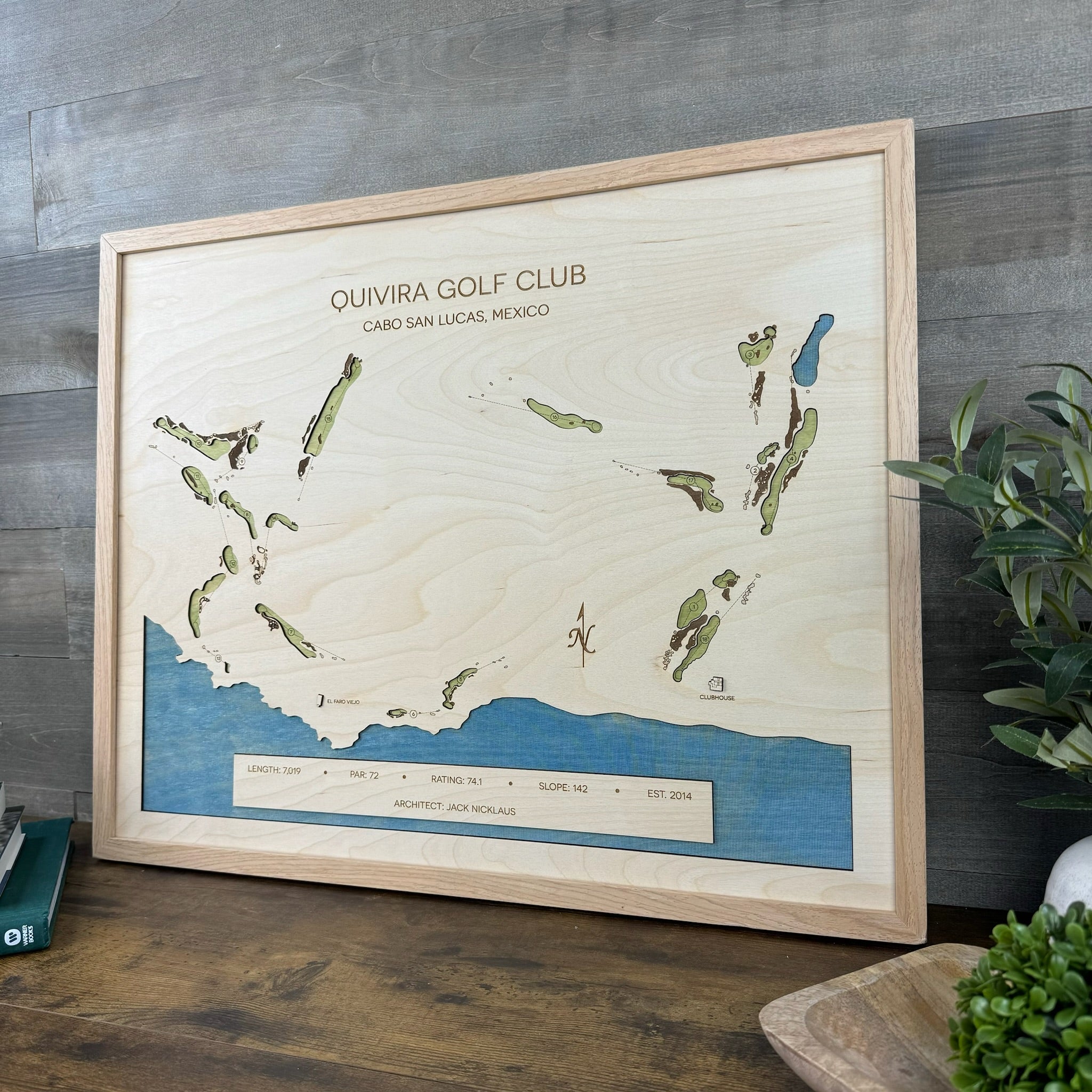 Custom 3D Wood Golf Course Map