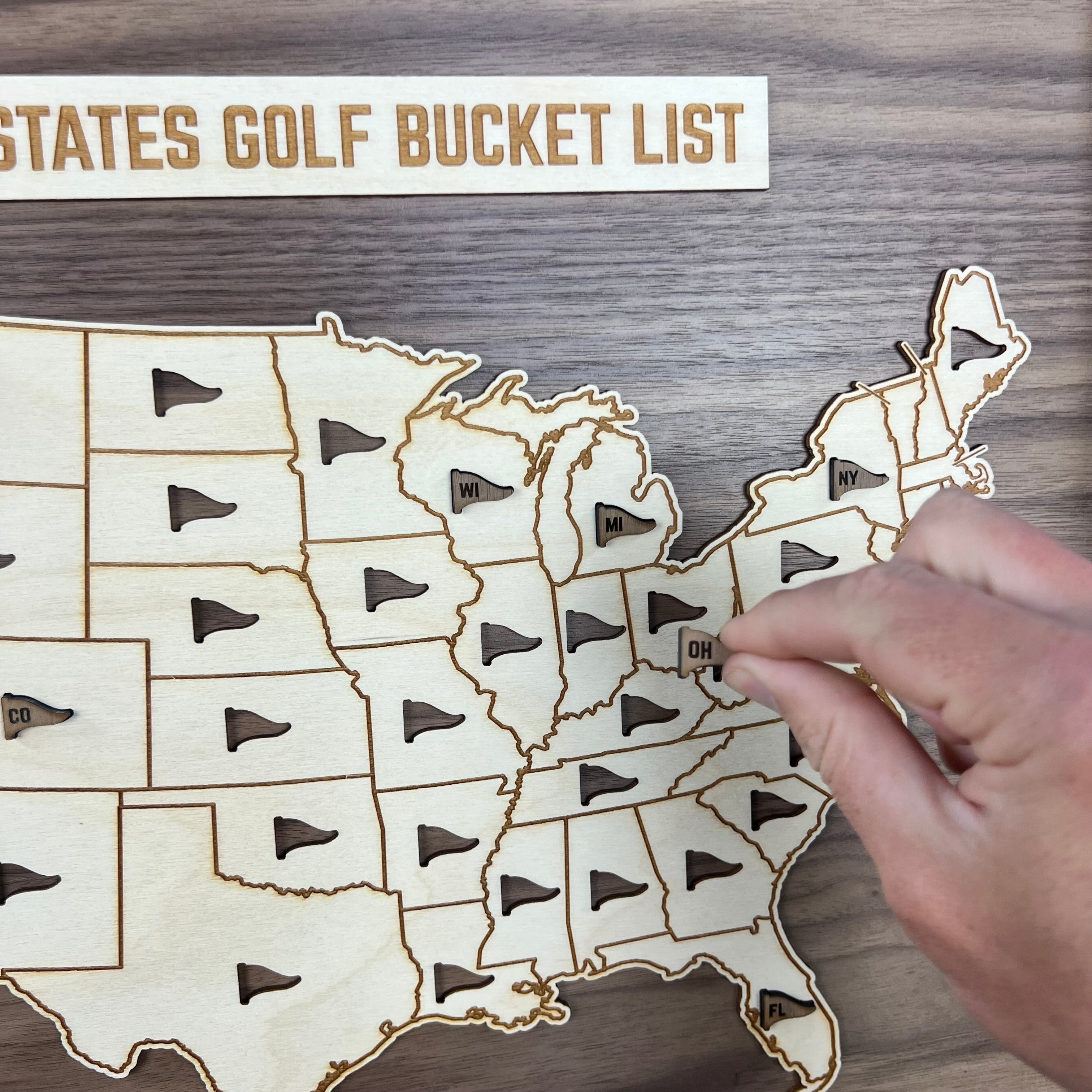 USA Golf Bucket List Map