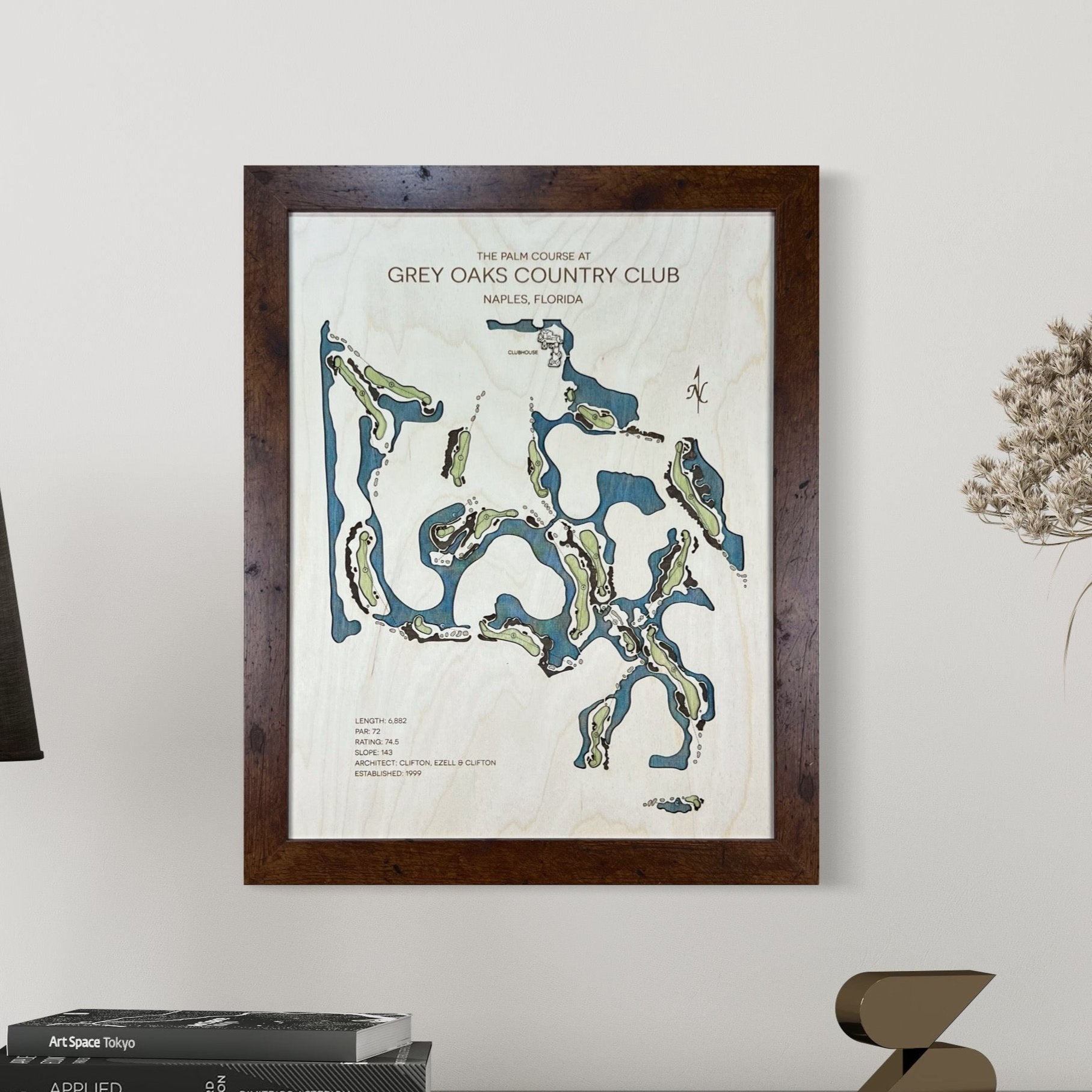 Custom 3D Wood Golf Course Map